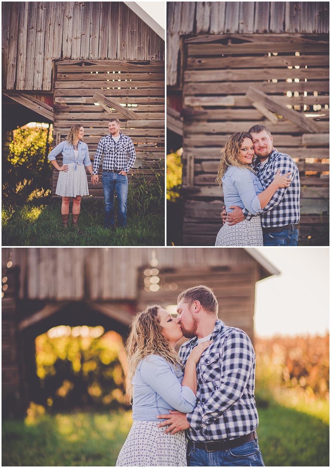 Kara Evans Photographer - Central Illinois Wedding Photographer - Chicagoland Wedding Photographer - Farm Engagement Photos - Harvest Engagement Photos