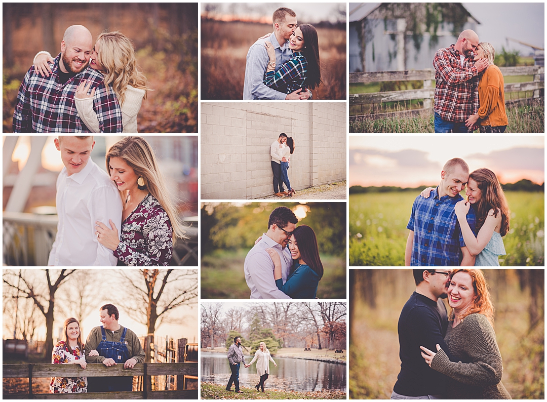 Engagements of 2018 recap with Kara Evans Photographer - engagement photos in Chicagoland and Central Illinois with Kara Evans.