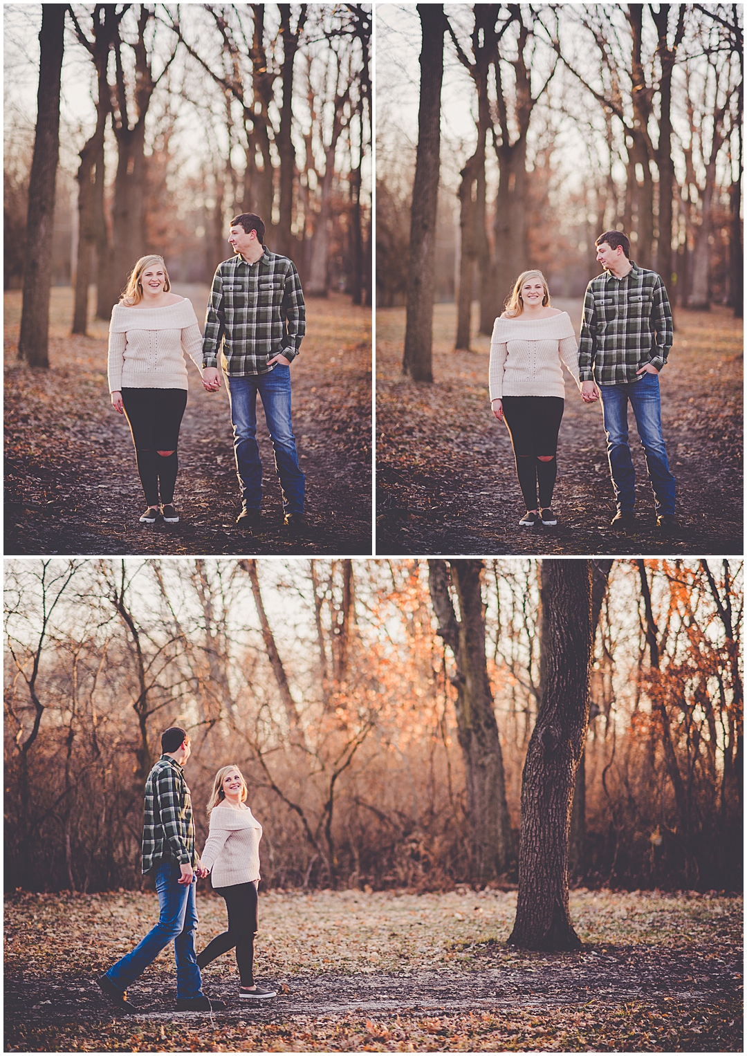 Lincoln Memorial Garden winter engagement photos in Springfield Illinois - Kara Evans Photographer Central Illinois and Chicagoland engagement photographer.