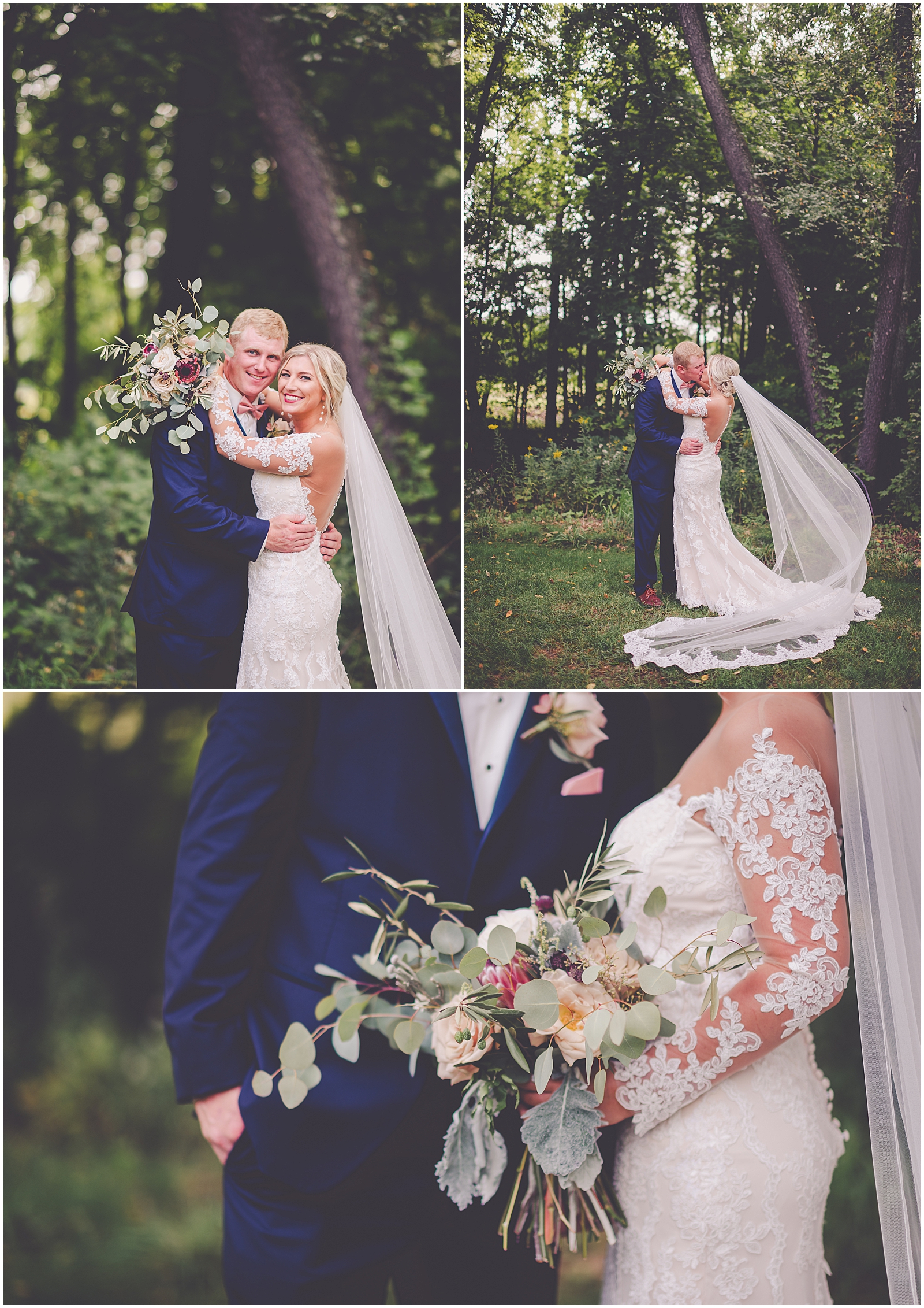 Jennifer and Brett's dusty rose and gold wedding day at The Barn at Hornbaker Gardens with Chicagoland wedding photographer Kara Evans Photographer.