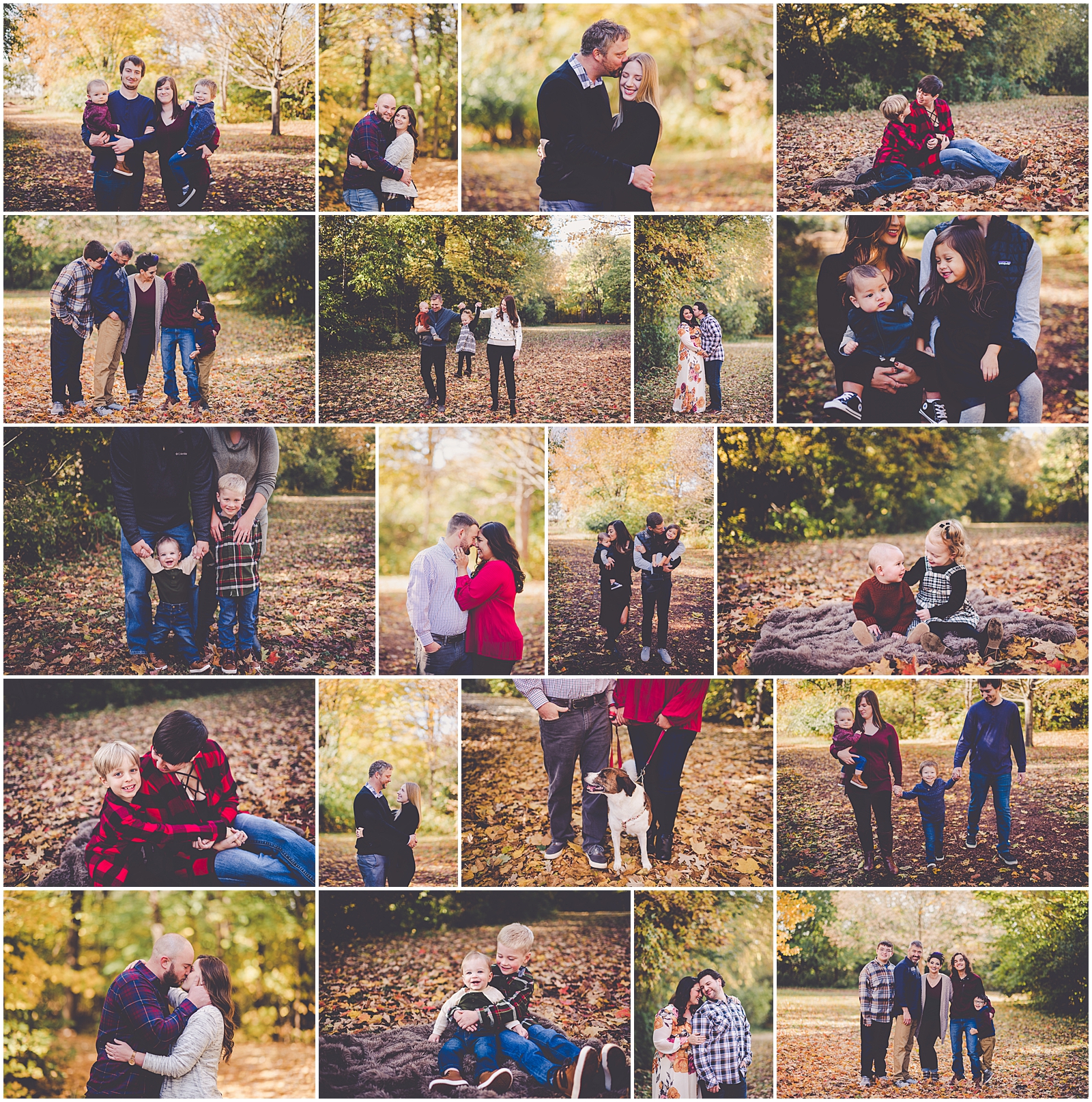 Fall mini sessions at Perry Farm Park in Bradley, Illinois with Chicagoland wedding photographer Kara Evans Photographer.