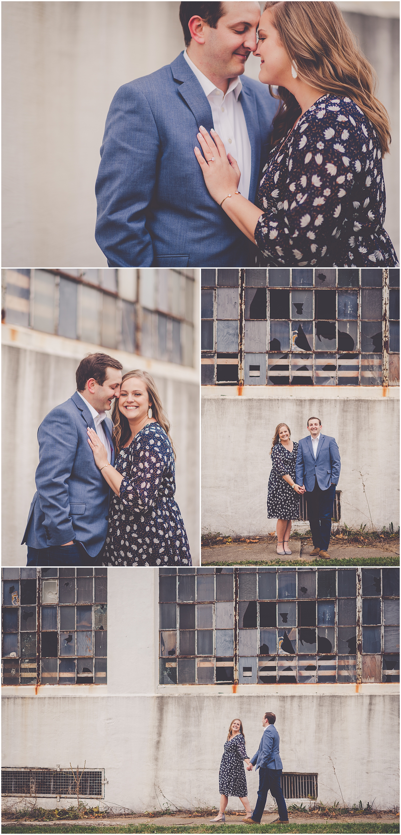 Meredith and Ryan's downtown Kankakee photos and Kankakee Country Club engagement session in Kankakee with Chicagoland photographer Kara Evans Photographer.