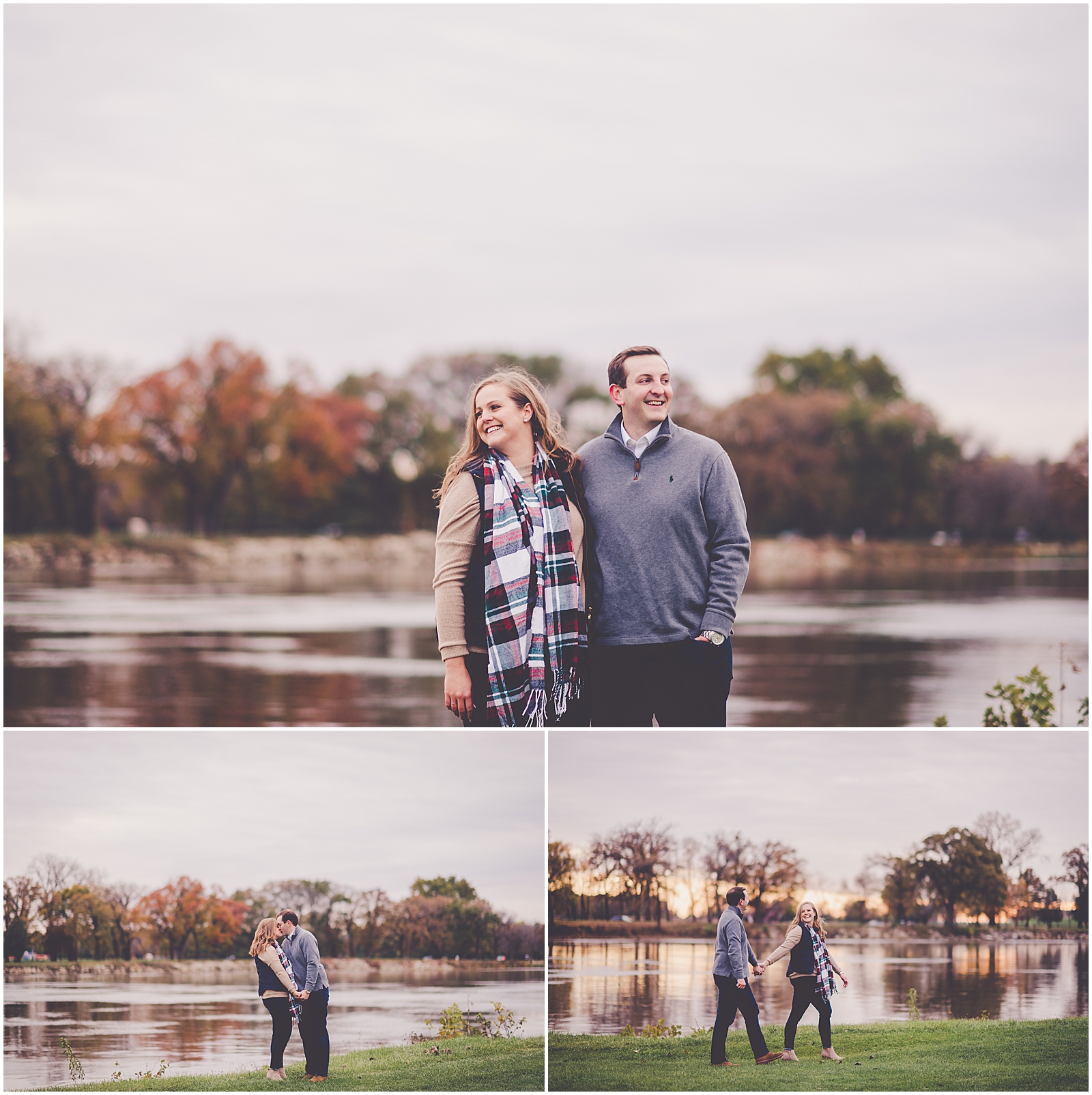 Meredith and Ryan's downtown Kankakee engagement photos and Kankakee Country Club engagement session in Kankakee with Chicagoland photographer Kara Evans Photographer.