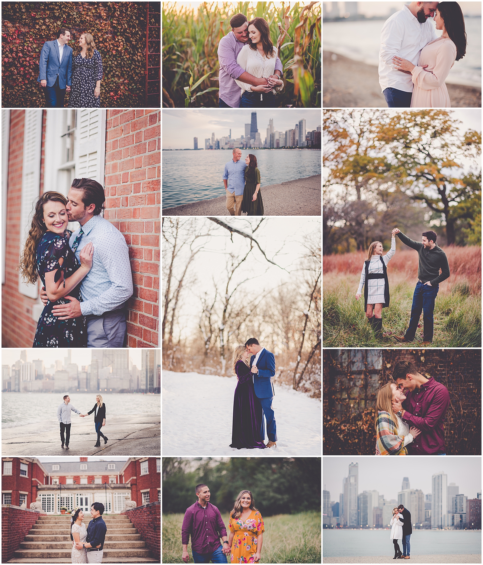 Engagements of 2019 recap with Kara Evans Photographer - engagement photos in Chicagoland and Central Illinois with Kara Evans.