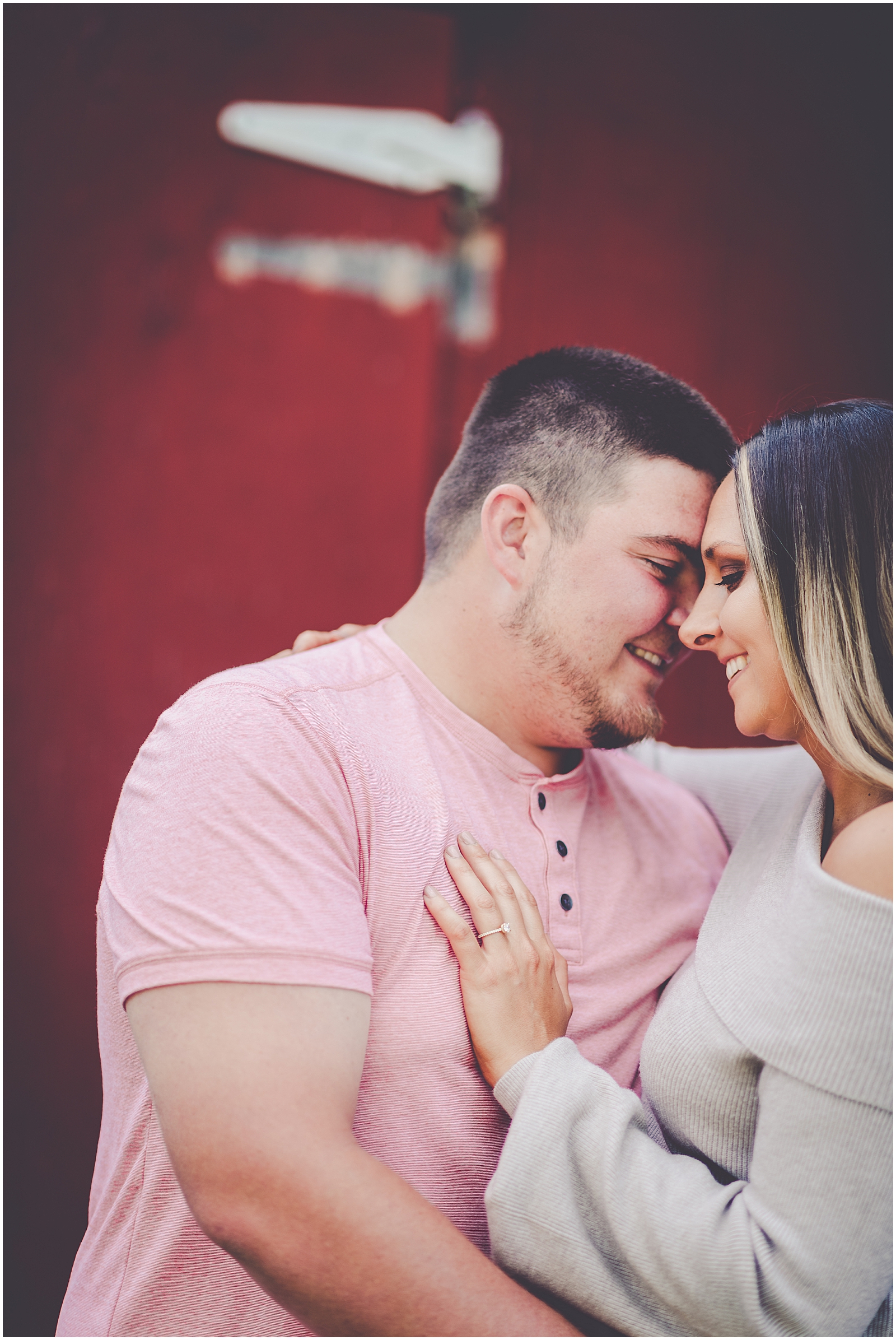 Holly and Kolton's summer Iroquois County engagement photos in Clifton, Illinois with Chicagoland wedding photographer Kara Evans Photographer.