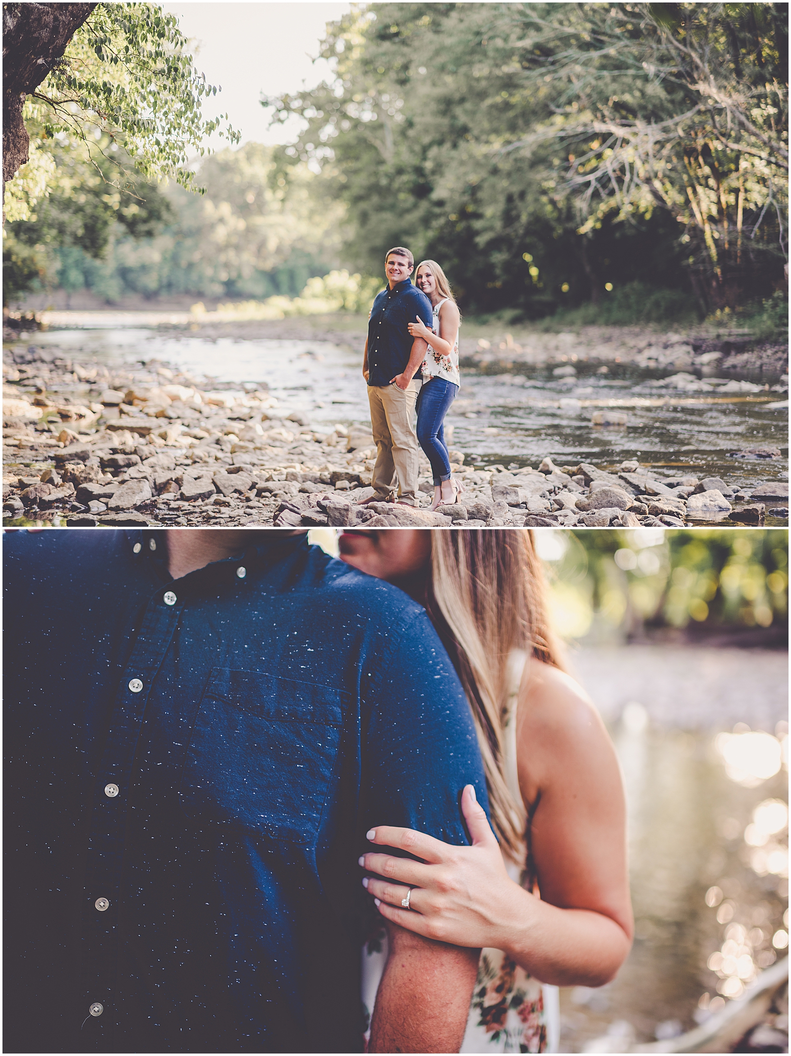 Samantha and Mitchell's summer Kankakee County engagement session with Chicagoland wedding photographer Kara Evans Photographer.
