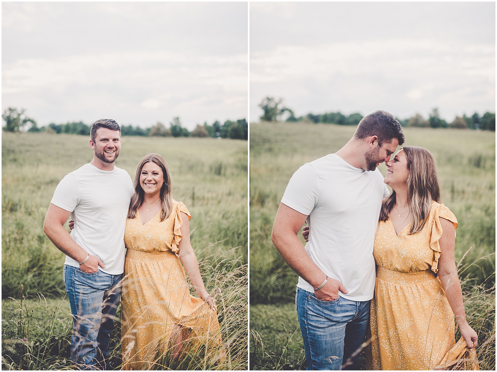 Lakyn and James's summer anniversary session in Alexander, IL with Chicagoland wedding photographer Kara Evans Photographer.