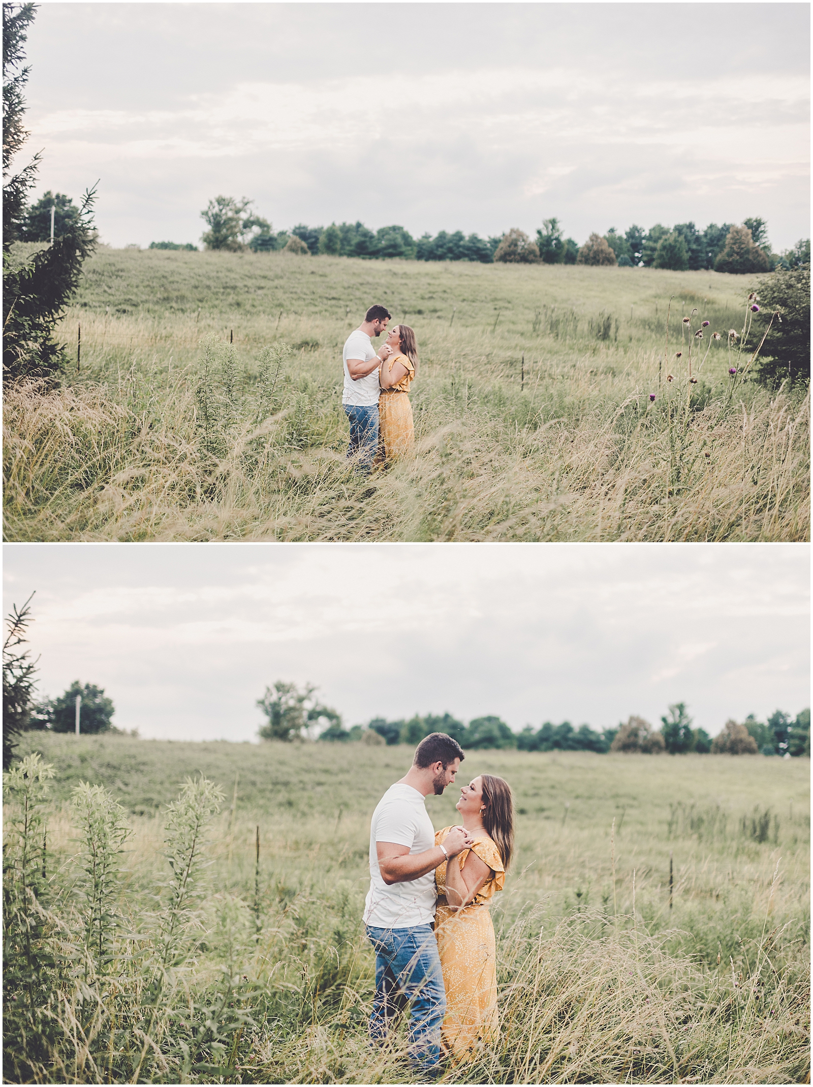 Lakyn and James's summer anniversary session in Alexander, IL with Chicagoland wedding photographer Kara Evans Photographer.