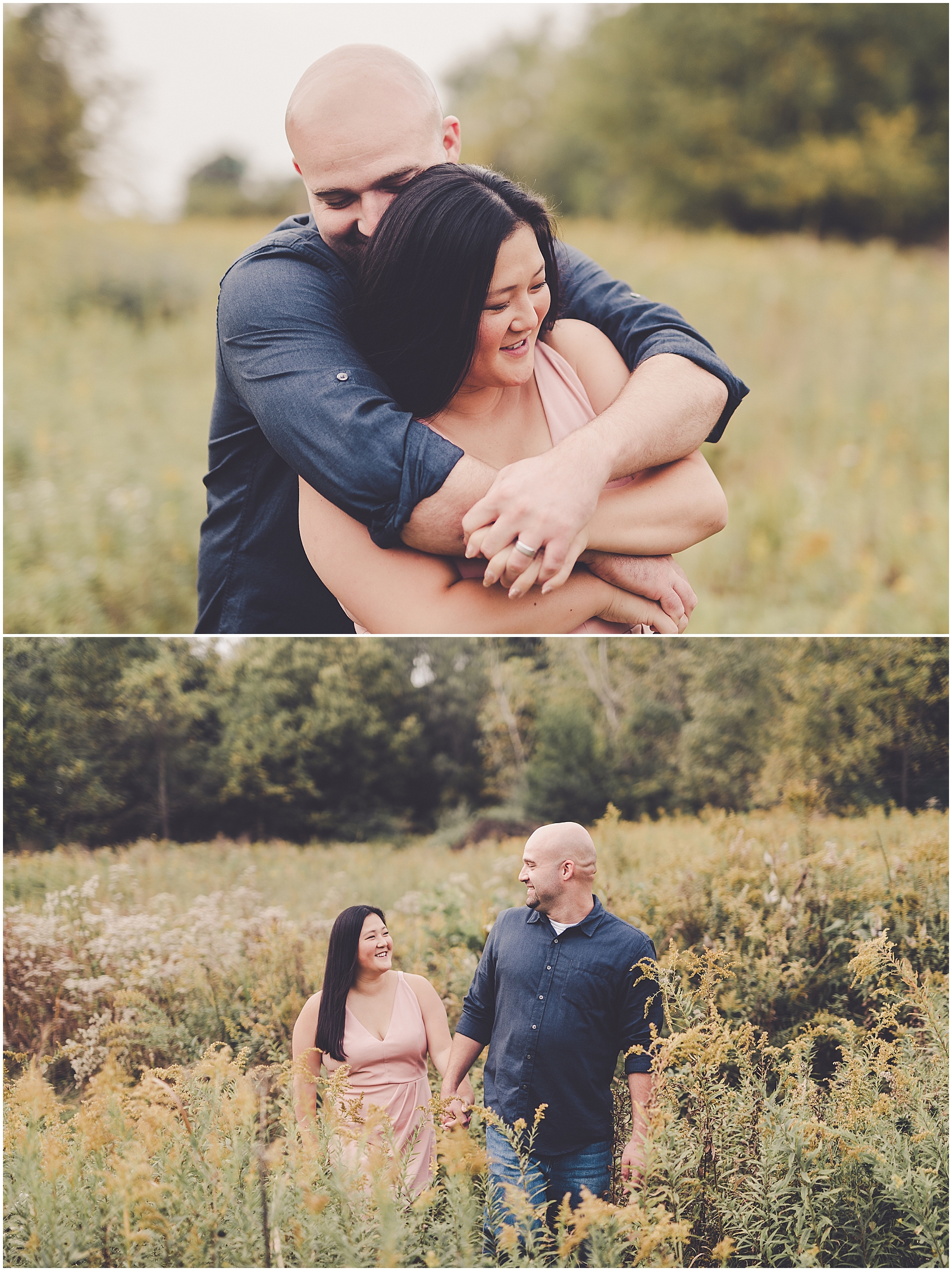 CayLee and Ryan's anniversary session at Perry Farm in Bourbonnais with Chicagoland wedding photographer Kara Evans Photographer. 