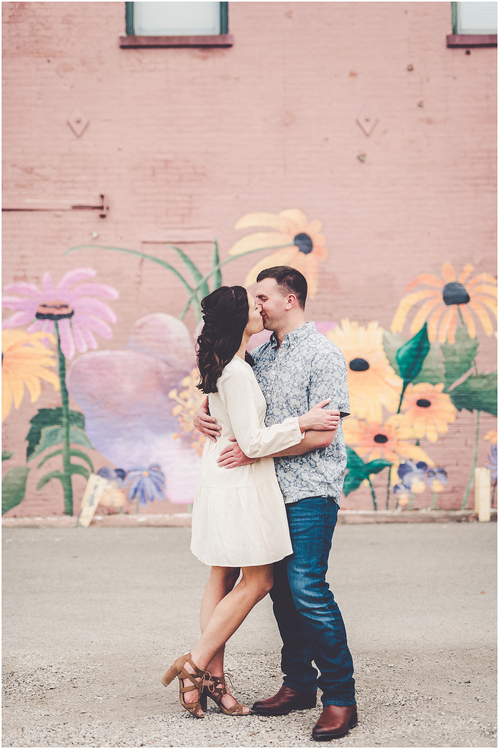 Allye & Grant's downtown engagement session in Springfield, Illinois with Chicagoland wedding photographer Kara Evans Photographer.