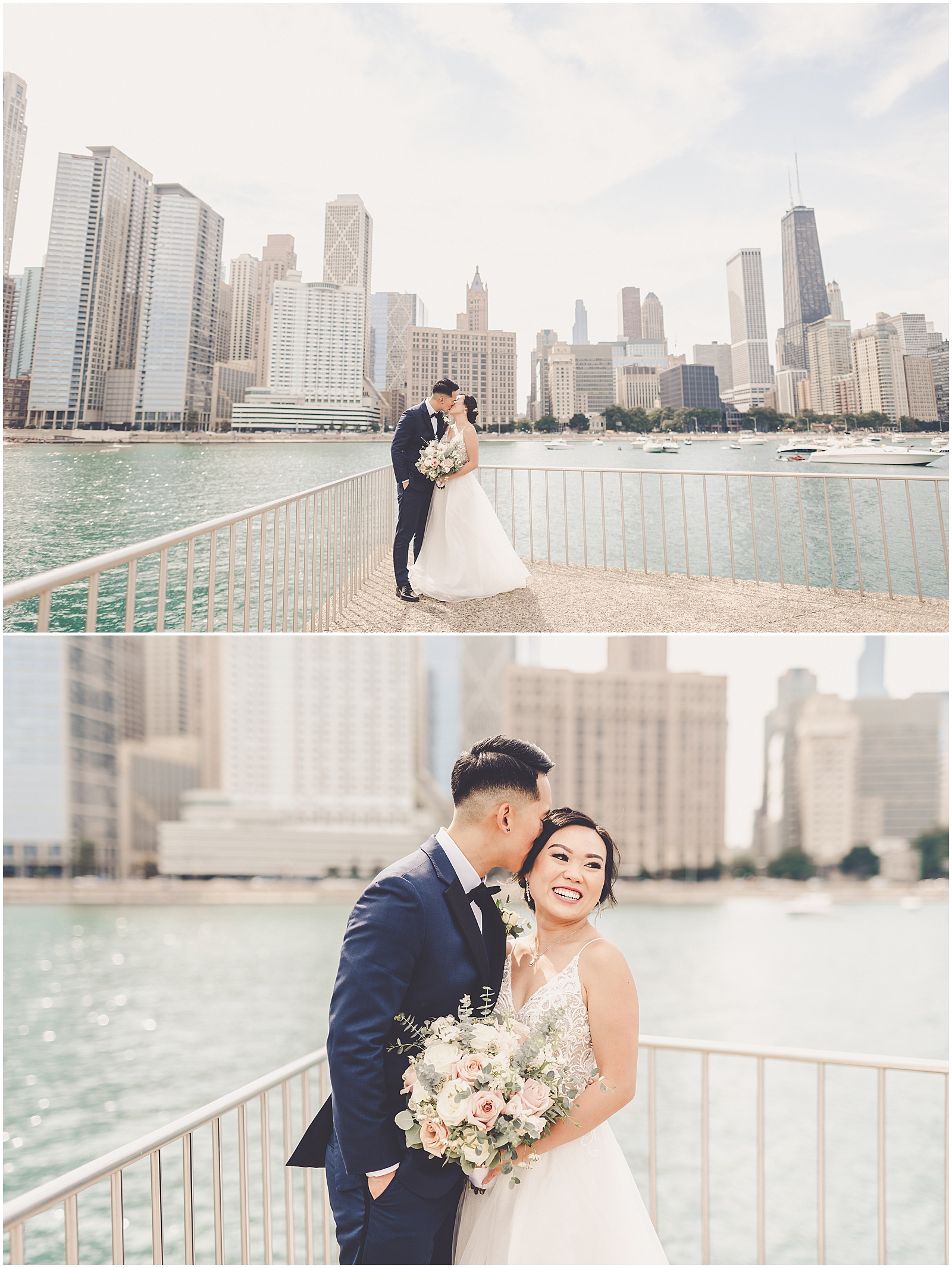 Diana and Osmund's summer wedding day at New Furama in Chicago, Illinois with Chicagoland wedding photographer Kara Evans Photographer.