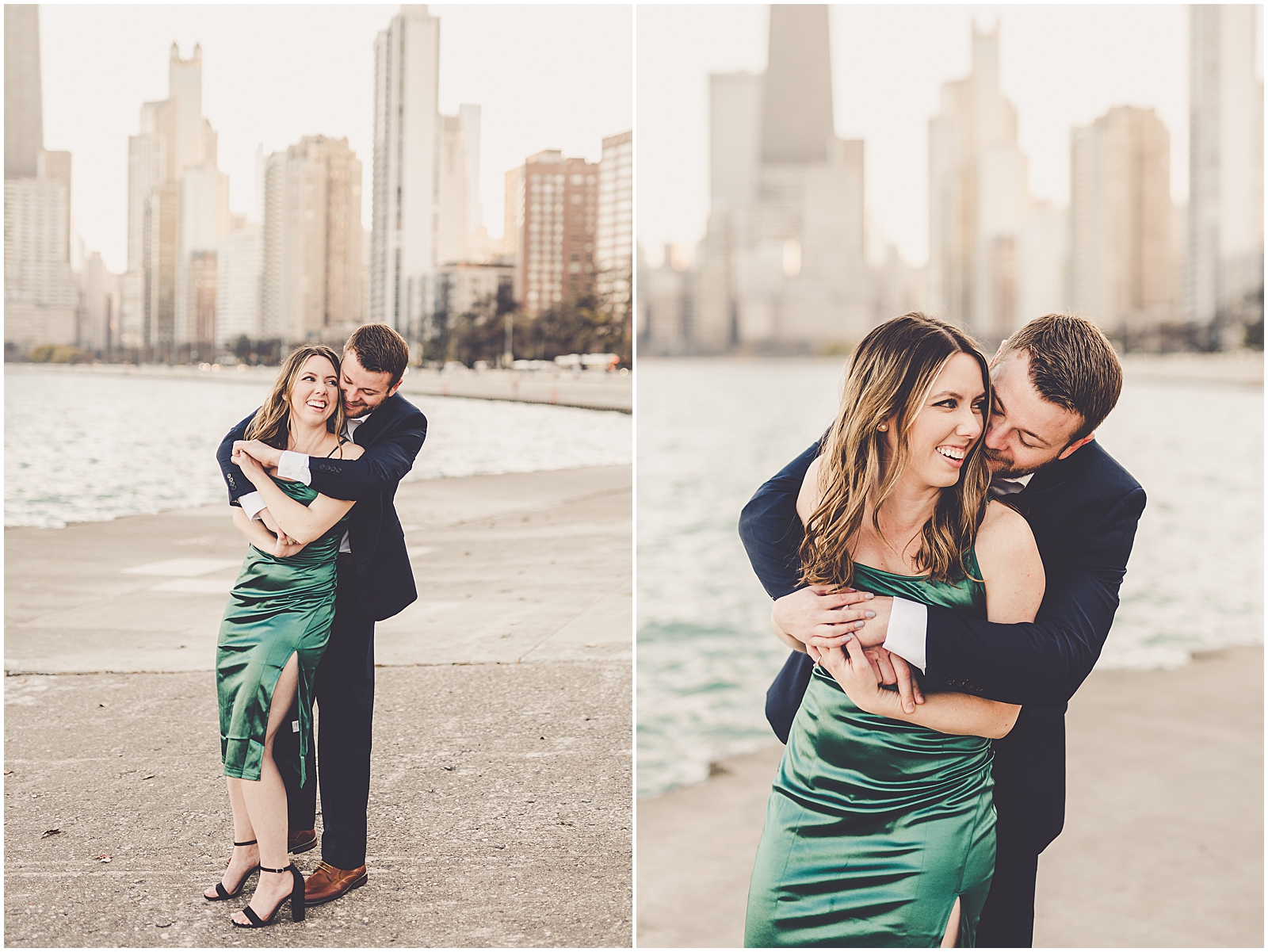 Elaine and Chris's Lincoln Park engagement photos in Chicago, Illinois with Chicagoland wedding photographer Kara Evans Photographer.