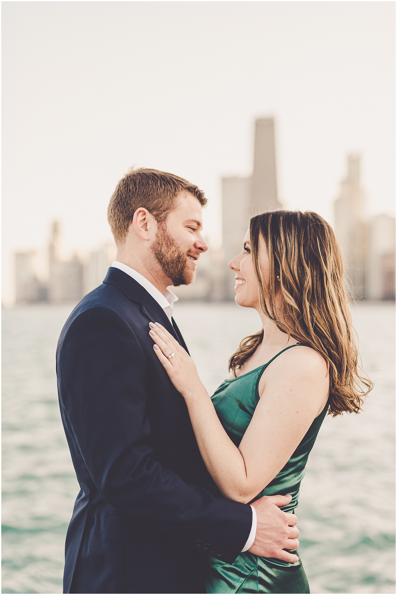 Elaine and Chris's Lincoln Park engagement photos in Chicago, Illinois with Chicagoland wedding photographer Kara Evans Photographer.