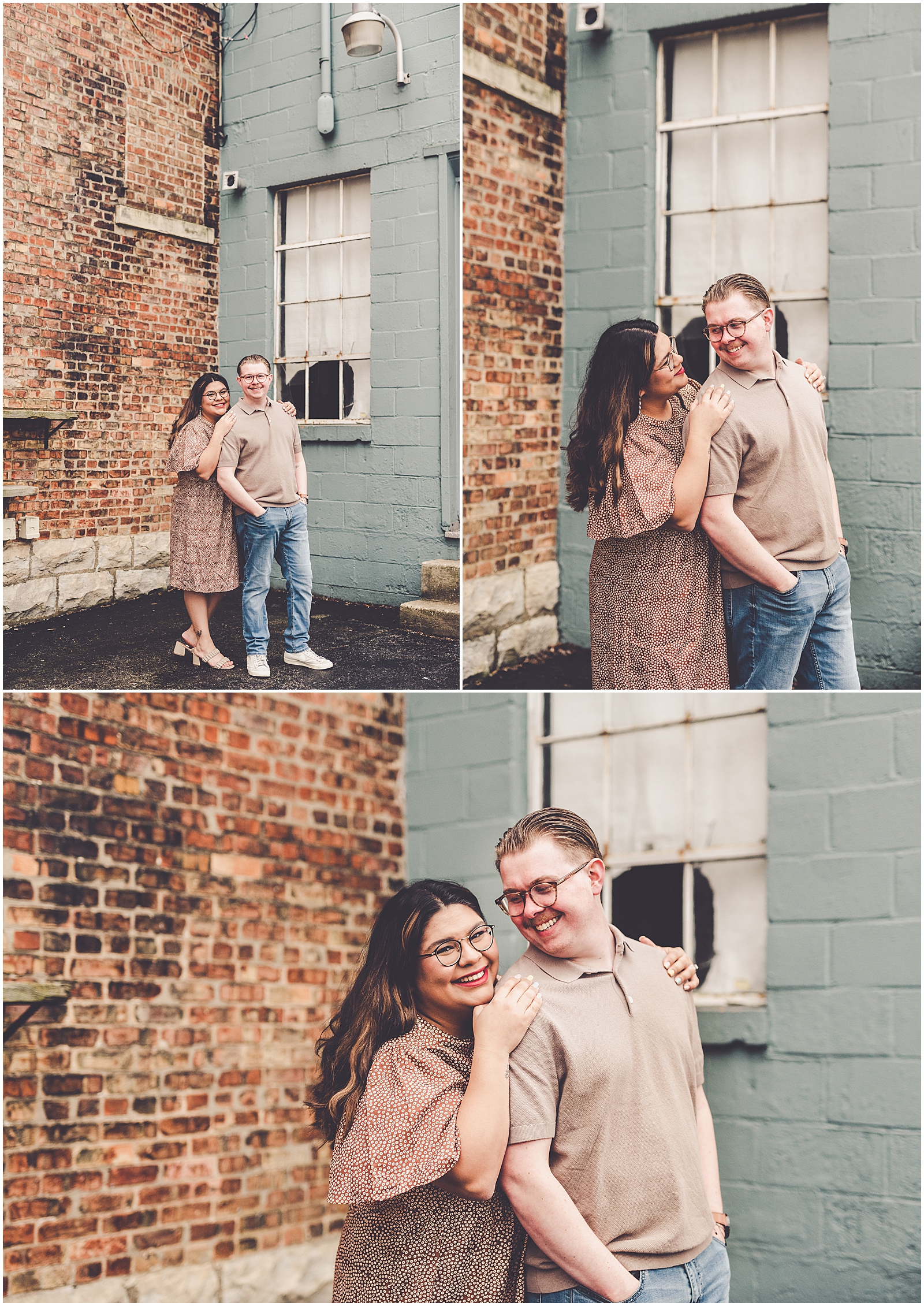 Spring couples session in Frankfort, Illinois with Chicagoland wedding photographer Kara Evans Photographer.