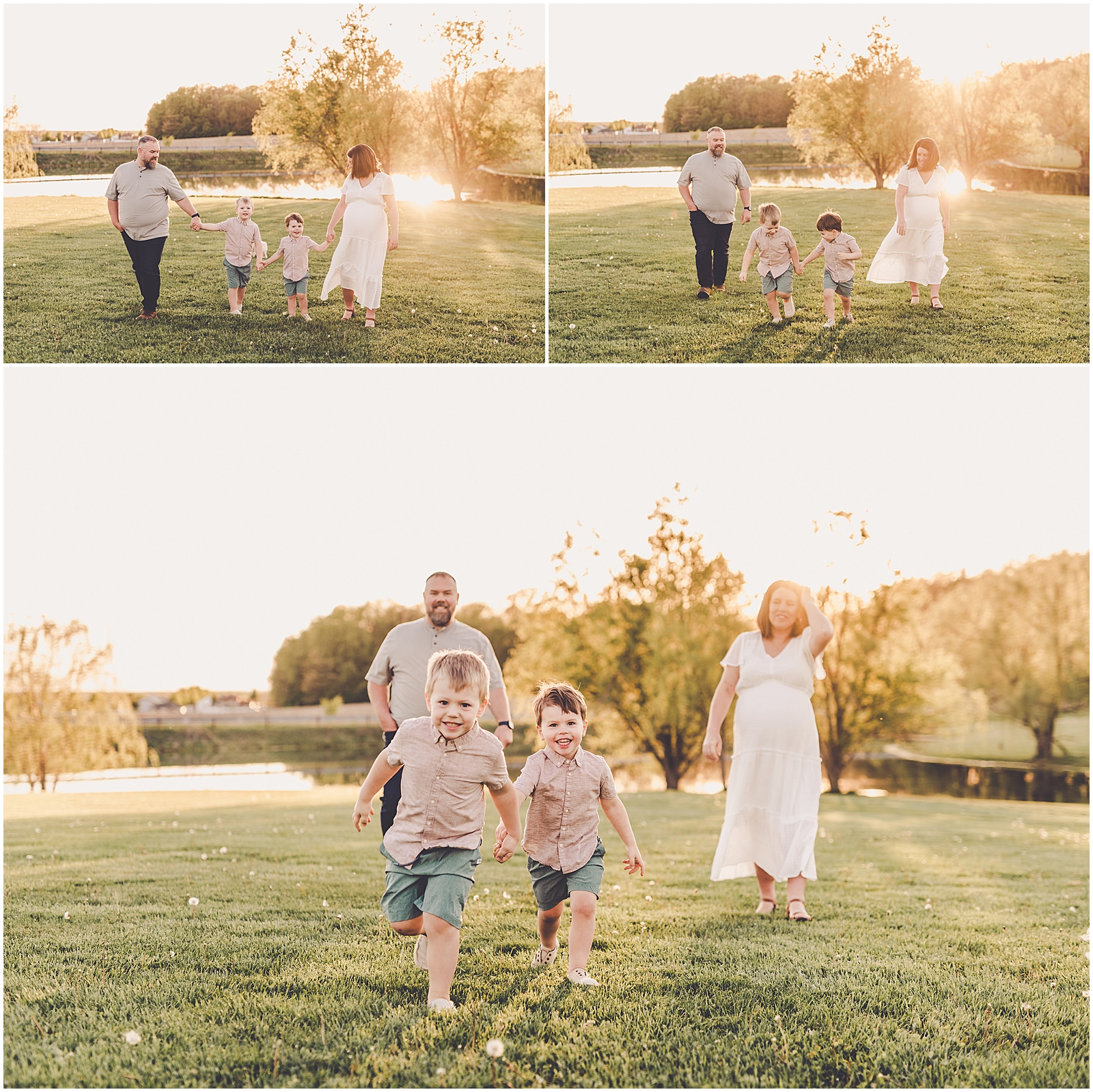 Spring family session in Central Illinois Mackinaw with Chicagoland family photographer Kara Evans Photographer.