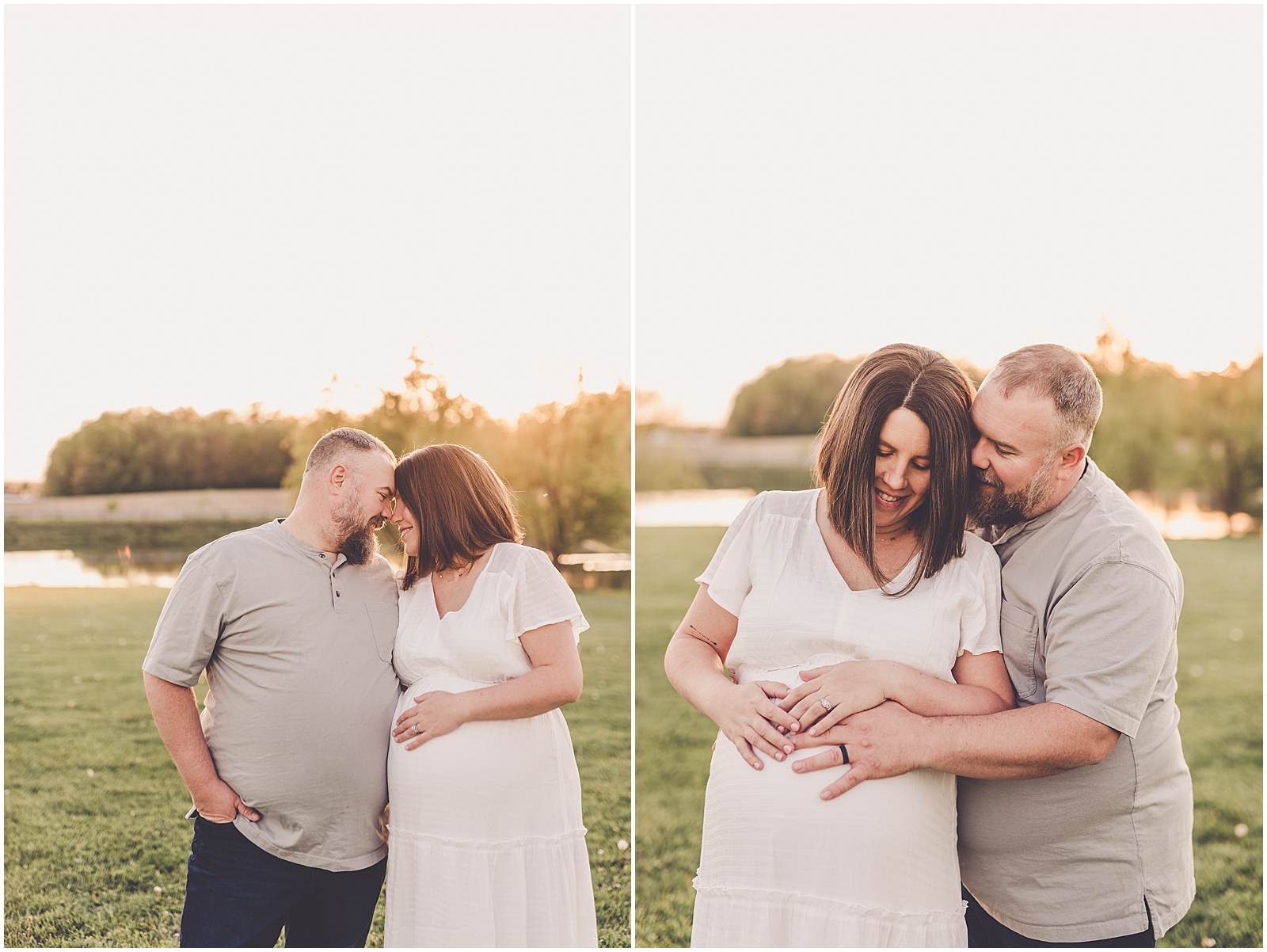 Spring maternity photos in Central Illinois with Chicagoland family photographer Kara Evans Photographer.