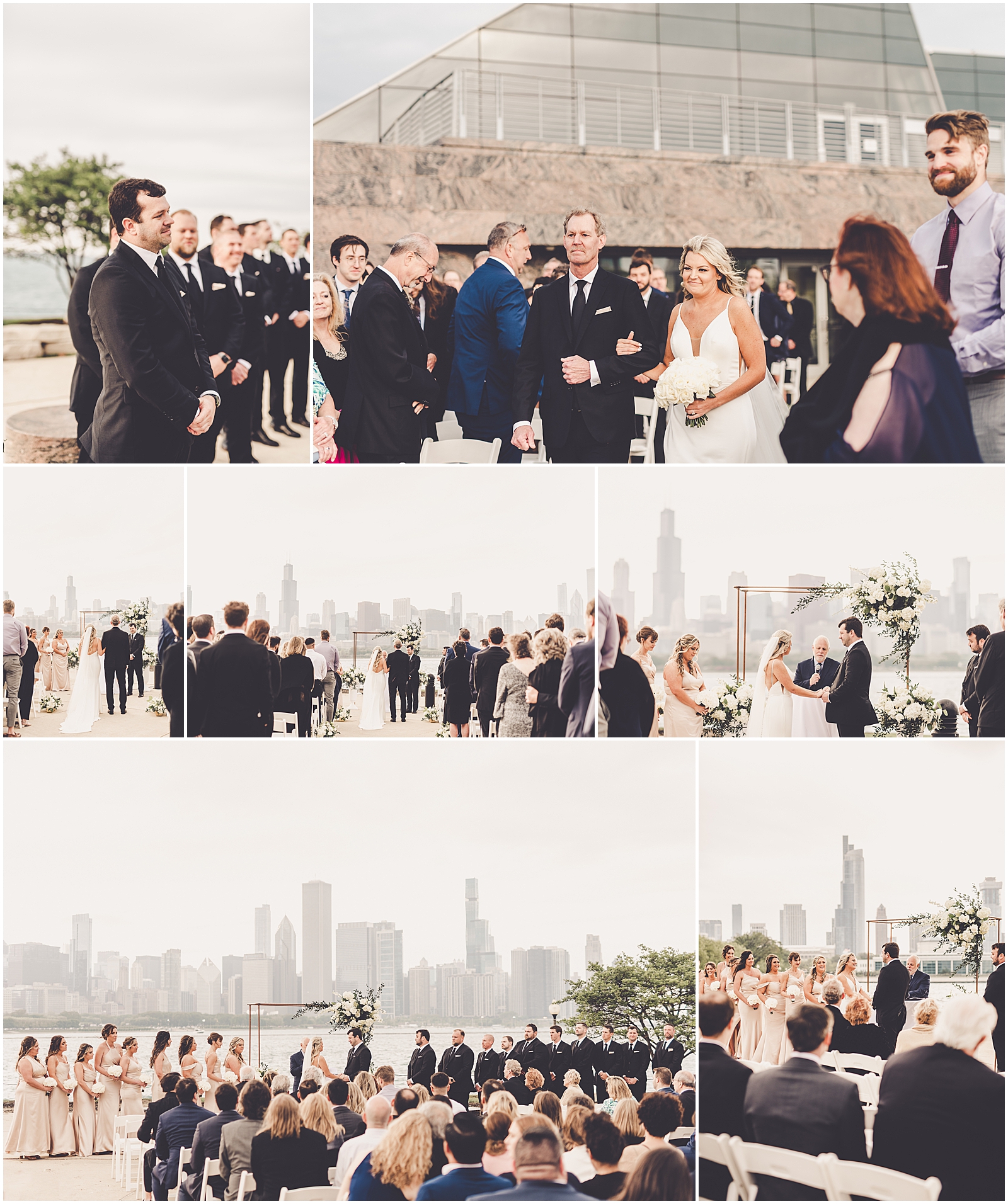 Shelby and Tim's Adler Planetarium wedding photos in Chicago, Illinois with Chicagoland wedding photographer Kara Evans Photographer.