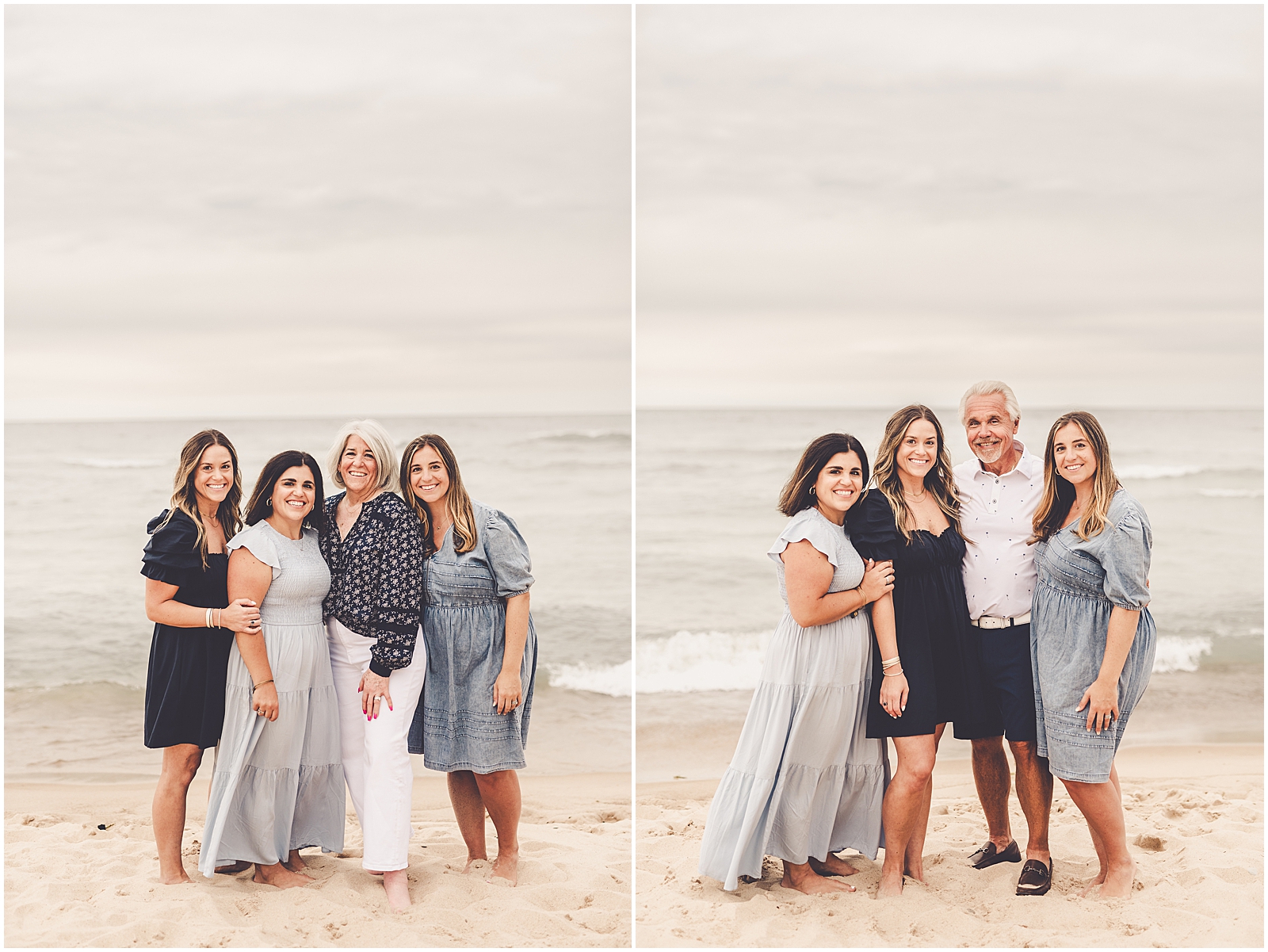 Beach family session for the Trump family in Michigan City with Bourbonnais & Kankakee County family photographer Kara Evans Photographer.