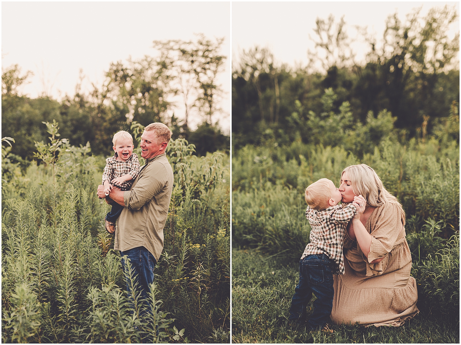 Hickory Creek family session in Mokena for the Metzger family with Kankakee County family photographer Kara Evans Photographer.