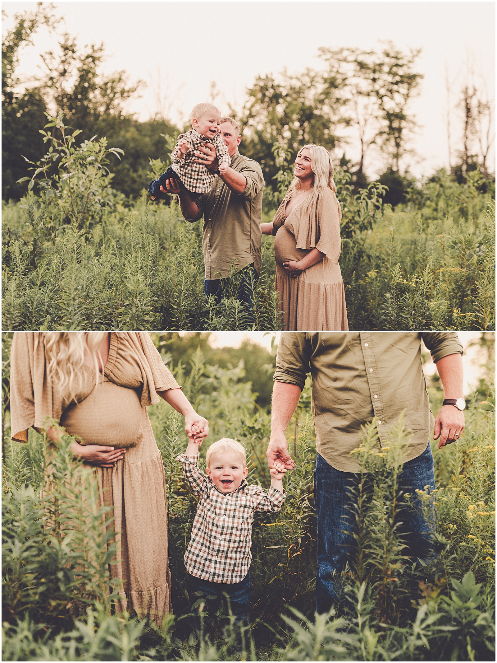 Hickory Creek family session in Mokena for the Metzger family with Kankakee County family photographer Kara Evans Photographer.