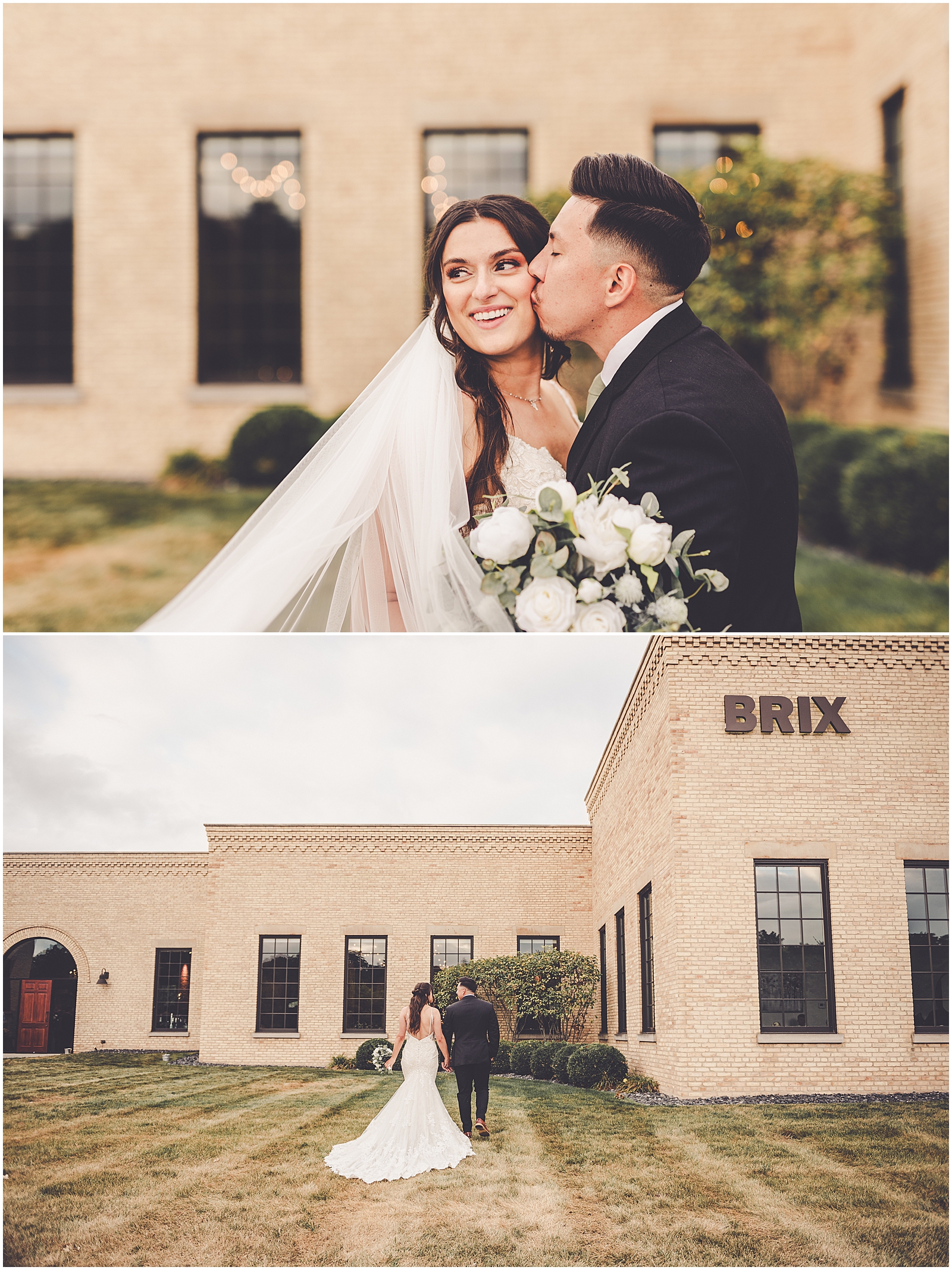 Alyssa and Paul's wedding day at The BRIX in Carpentersville, Illinois with Chicagoland wedding photographer Kara Evans Photographer.
