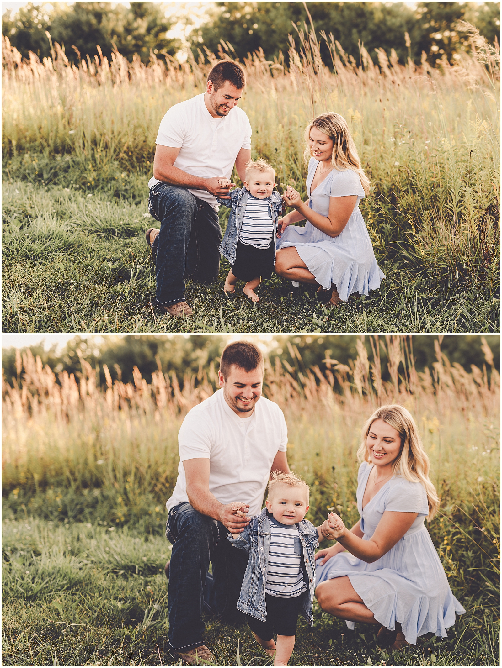 Iroquois County sunset family photographer for the Balthazor family with Bourbonnais family photographer Kara Evans Photographer.