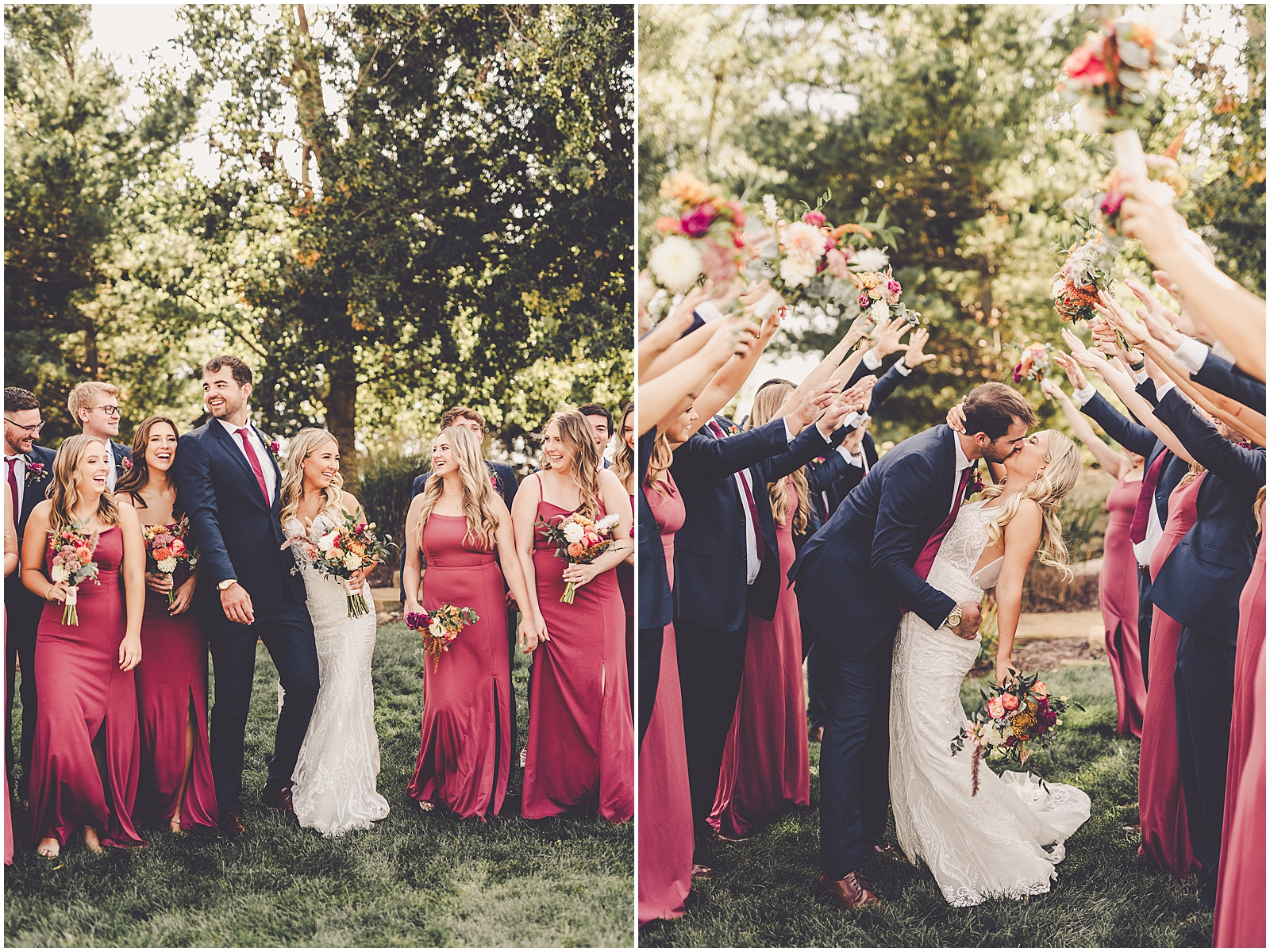 Makenzie & Ashton's fall Pear Tree Estate wedding day in Champaign, Illinois with Chicagoland wedding photographer Kara Evans Photographer.