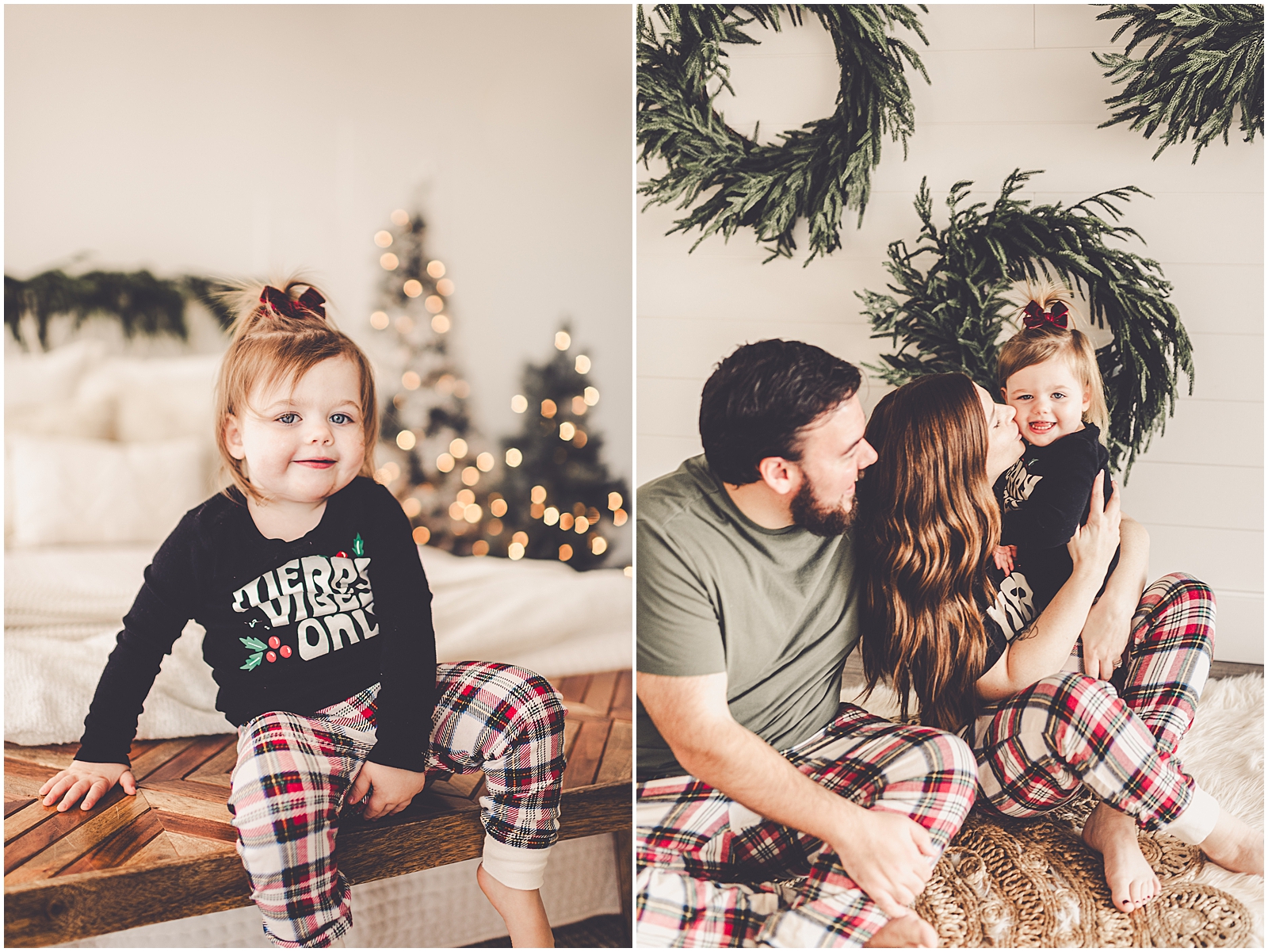 Holiday mini sessions at the natural light Studio 388 owned by Kyle and Kara Evans at Kara Evans Photographer in Kankakee, Illinois.