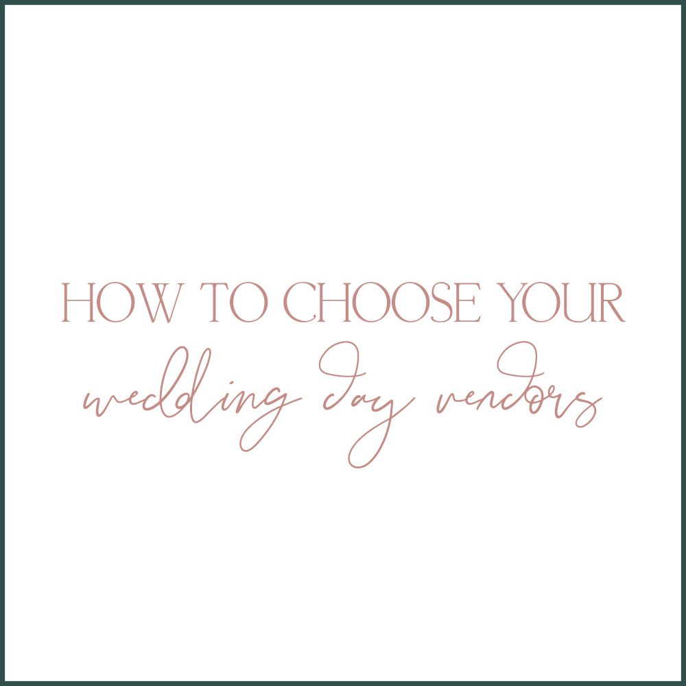 Advice for how to choose your wedding vendors with Chicagoland wedding photographer Kara Evans.