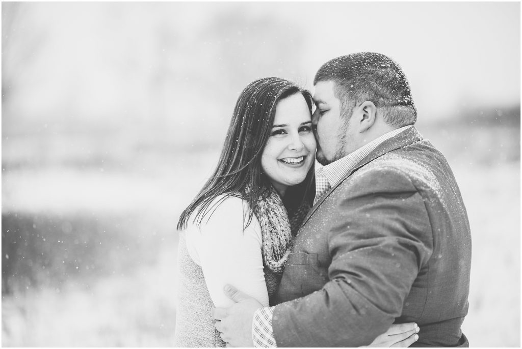 Kara Evans Photographer - Central Illinois Wedding Photographer - Snowy Winter Engagement Session - Kankakee Wedding Photographer - Kankakee Snowy Engagement Photos