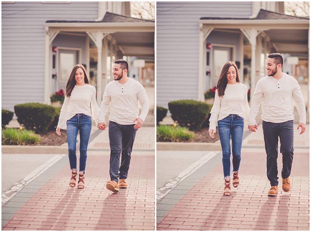 Kara Evans Photographer - Chicagoland Engagement Wedding Photographer - Downtown Frankfort Illinois - Frankfort Illinois Photos - Frankfort Illinois Photographer - Frankfort Engagement Session - Spring Engagement Photos