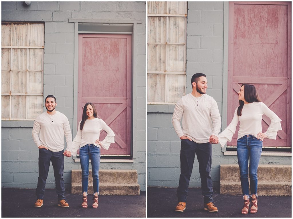 Kara Evans Photographer - Chicagoland Engagement Wedding Photographer - Downtown Frankfort Illinois - Frankfort Illinois Photos - Frankfort Illinois Photographer - Frankfort Engagement Session - Spring Engagement Photos