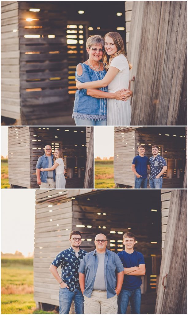 Kara Evans Photographer - Central Illinois Family Photographer - Watseka Family Photographer - Iroquois County Family Photographer Summer Session - Summer Sunset Family Session - Summer Rustic Family Photos