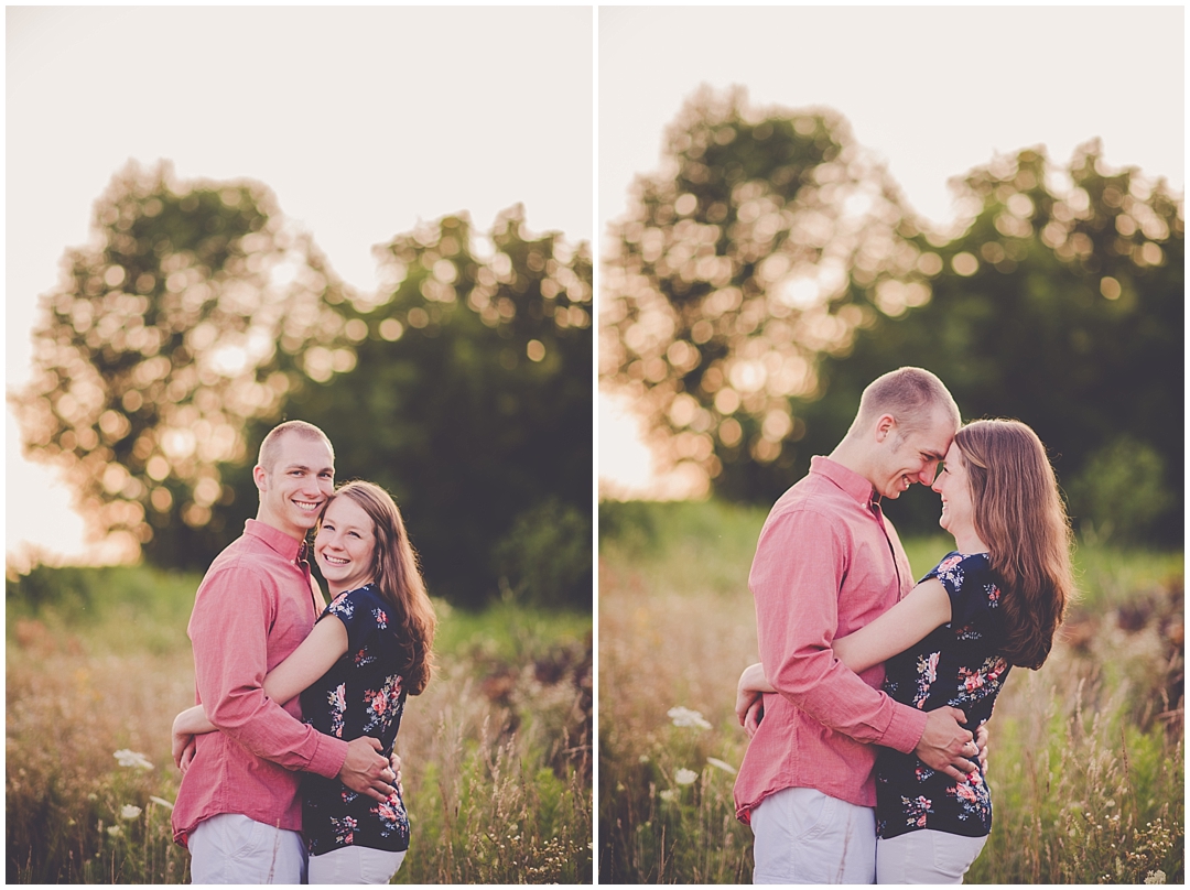 Kara Evans Photographer - Central Illinois Wedding and Engagement Photographer - Kankakee County Wedding Photographer - Perry Farm Engagement Photos - Summer Sunset Engagement Photos