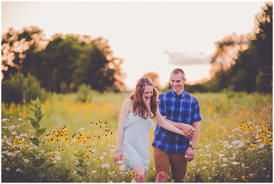 Kara Evans Photographer - Central Illinois Wedding and Engagement Photographer - Kankakee County Wedding Photographer - Perry Farm Engagement Photos - Summer Sunset Engagement Photos