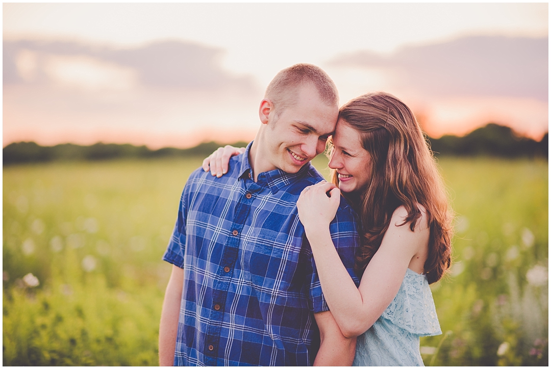 Kara Evans Photographer - Central Illinois Wedding and Engagement Photographer - Kankakee County Wedding Photographer - Perry Farm Engagement Photos - Summer Sunset Engagement Photos