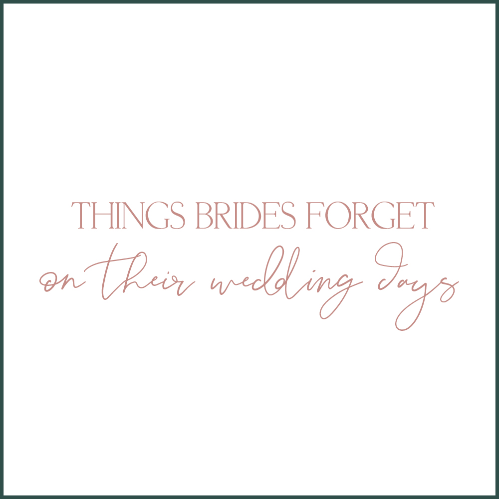 List of things brides forget on their wedding days - wedding Wednesday blog advice from Chicagoland wedding photographer Kara Evans Photographer.