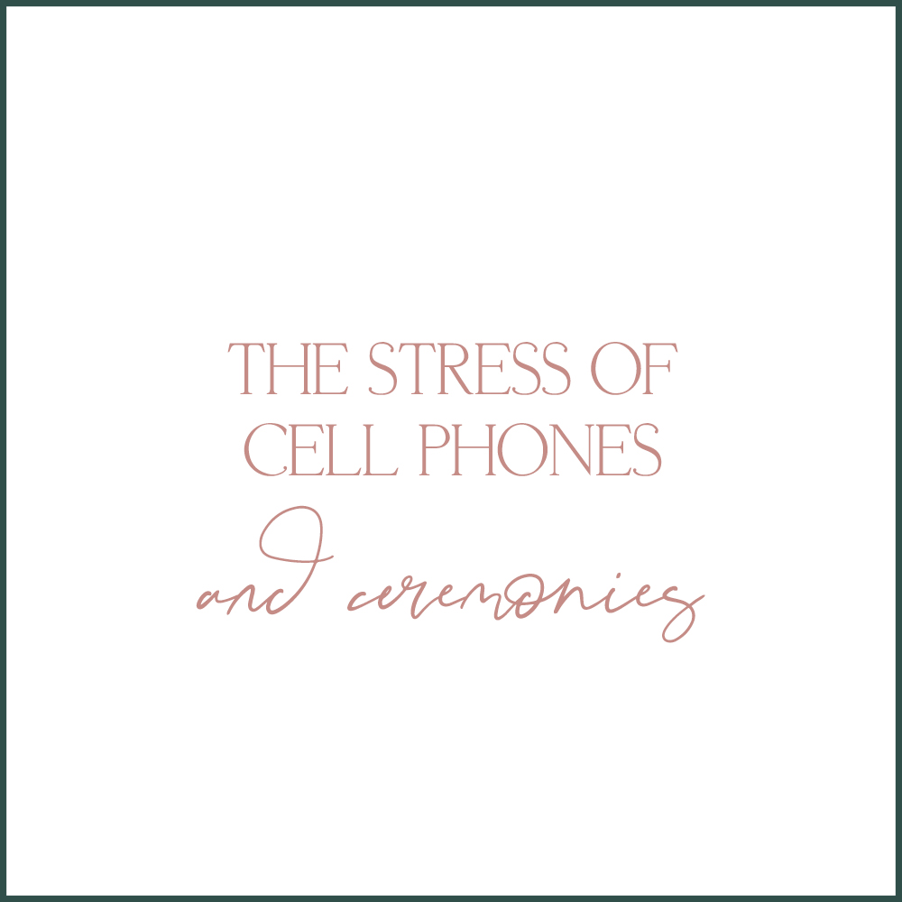 The stress of cell phones and ceremonies - unplugged wedding ceremony advice - wedding Wednesday blog from Chicagoland wedding photographer Kara Evans Photographer.