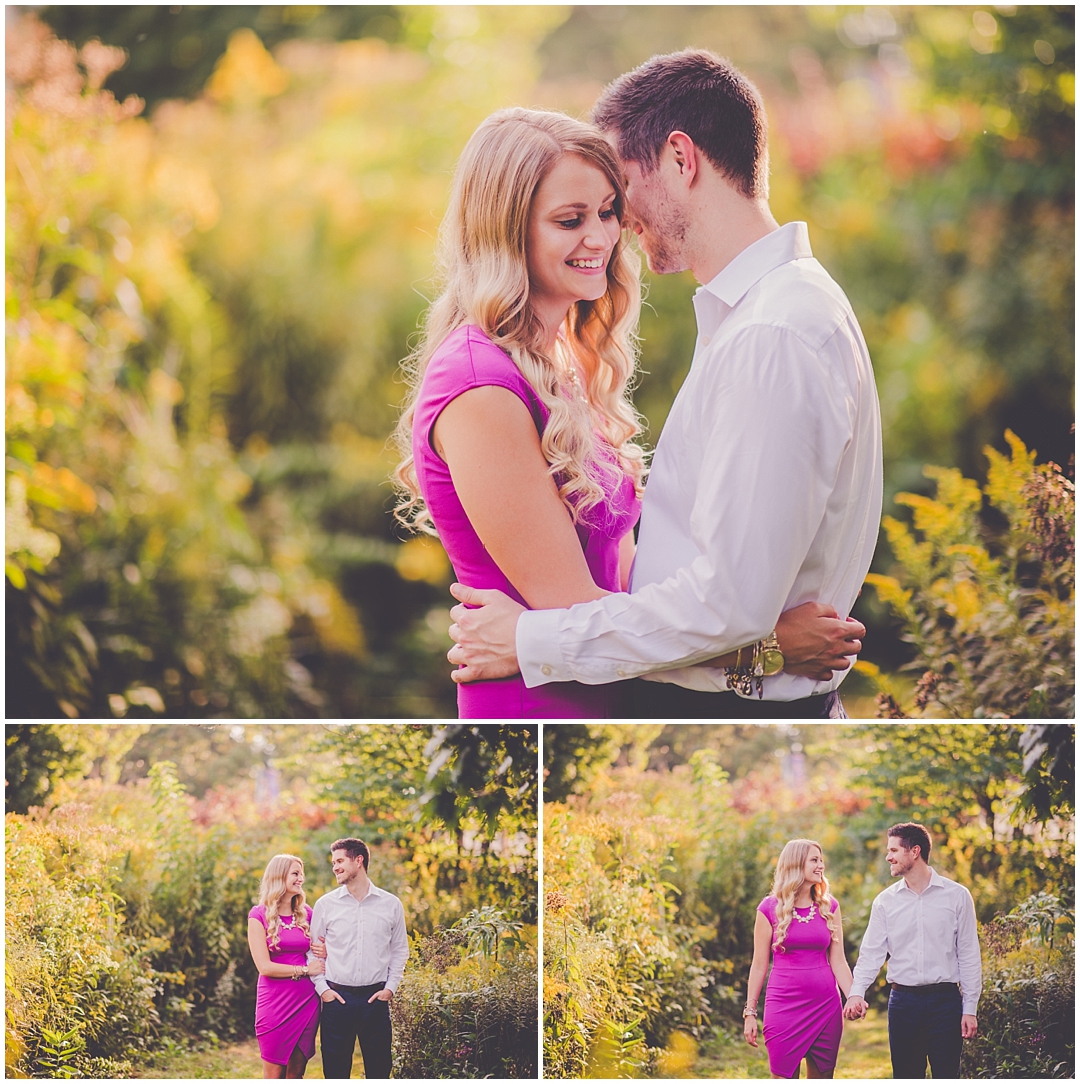 Kara Evans Photographer - Chicagoland Wedding Photographer - September Chicago Engagement Photos - Chicago Skyline Engagement Photos - Lincoln Park Nature Boardwalk Engagement - North Avenue Beach Engagement