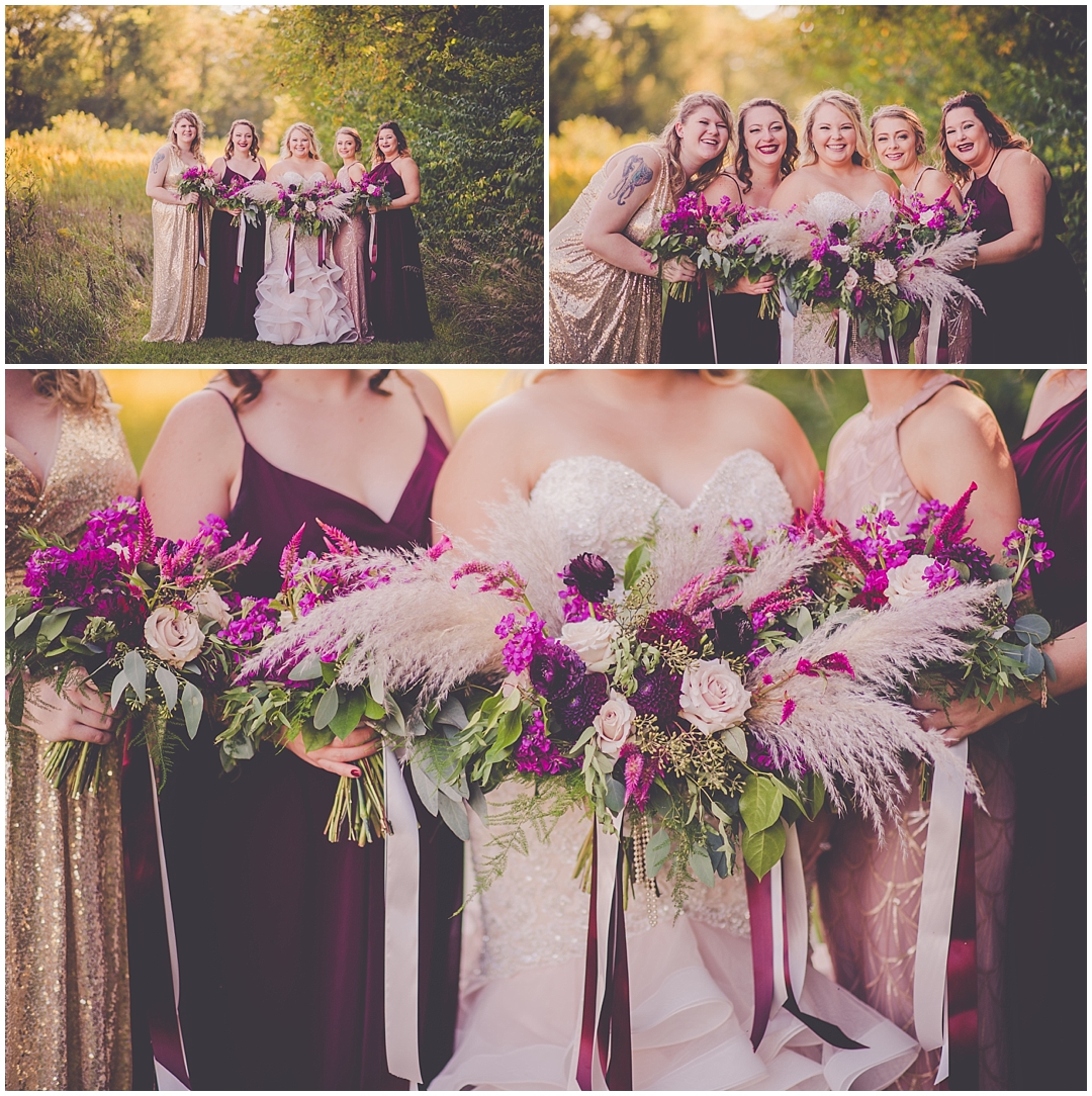 Kara Evans Photographer - Central Illinois Wedding Photographer - Chicagoland Wedding Photographer - Town & Country Events Milford IL Wedding - Town & Country Events Milford Wedding Photos - Burgundy, Pink, and Gold Brushstrokes Wedding - September Burgundy Wedding