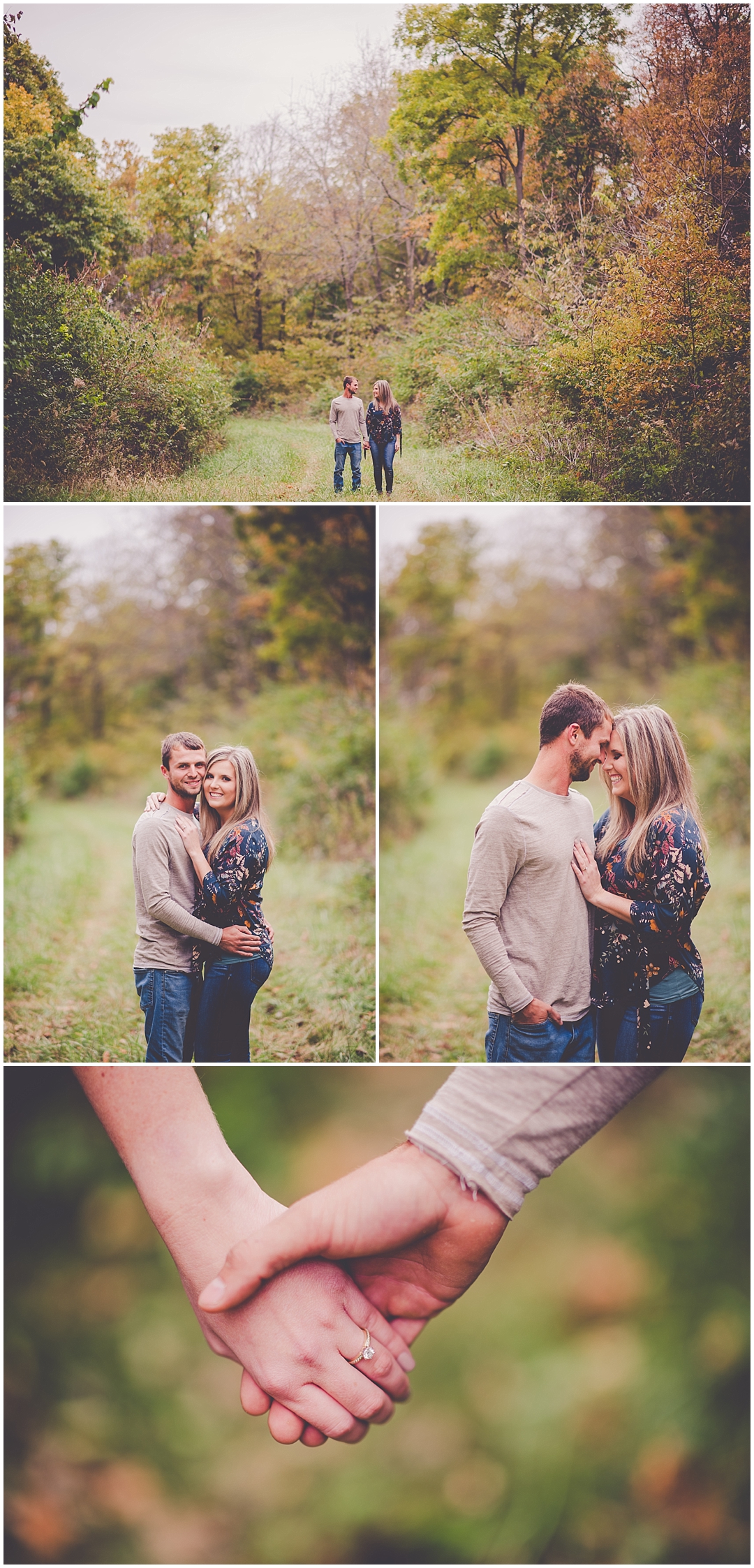 Kara Evans Photographer - Chicagoland Wedding Photographer - Traveling Illinois Wedding Photographer - Farm Fall Engagement Photos - Alfalfa Field Engagement Photos 