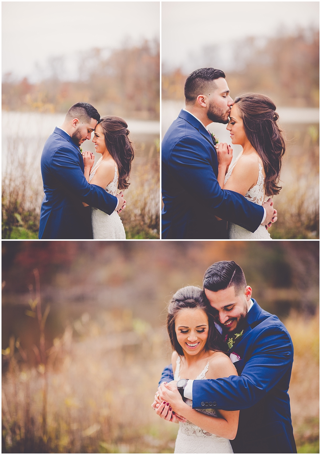 Fall wedding day at The Westin Chicago Northwest in Itasca, Illinois - burgundy, gold, and greenery wedding style. Busse Woods Forest Preserve wedding photos.