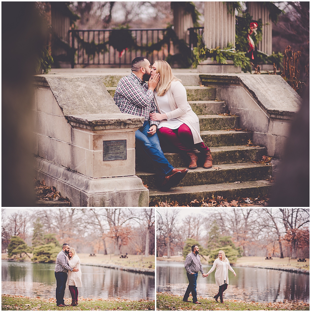 Winter Washington Park Engagement Photos in Springfield, Illinois with Kara Evans Photographer