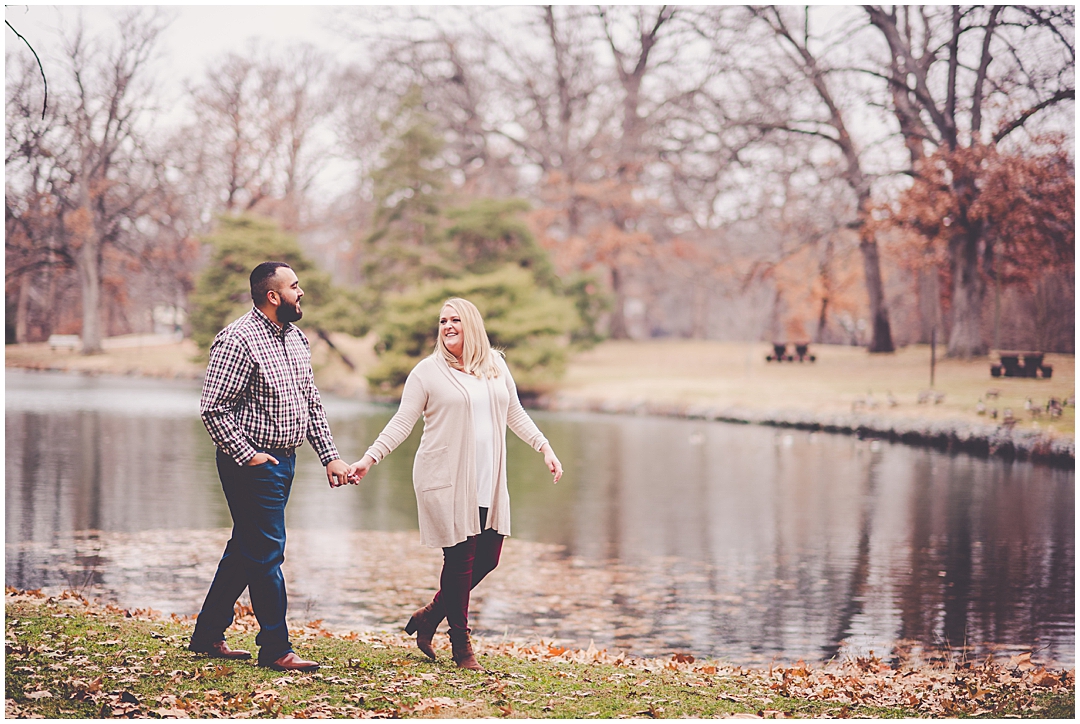 Winter Washington Park Engagement Photos in Springfield, Illinois with Kara Evans Photographer