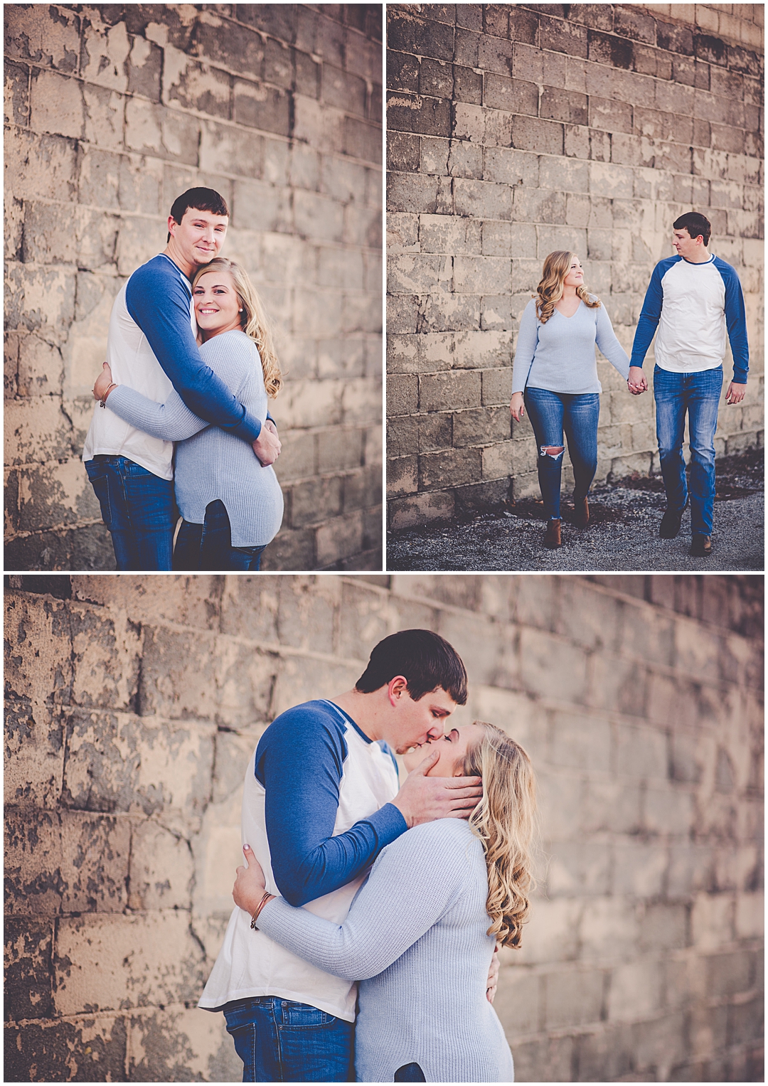 Downtown urban winter engagement photos in Springfield Illinois - Kara Evans Photographer Central Illinois and Chicagoland engagement photographer.