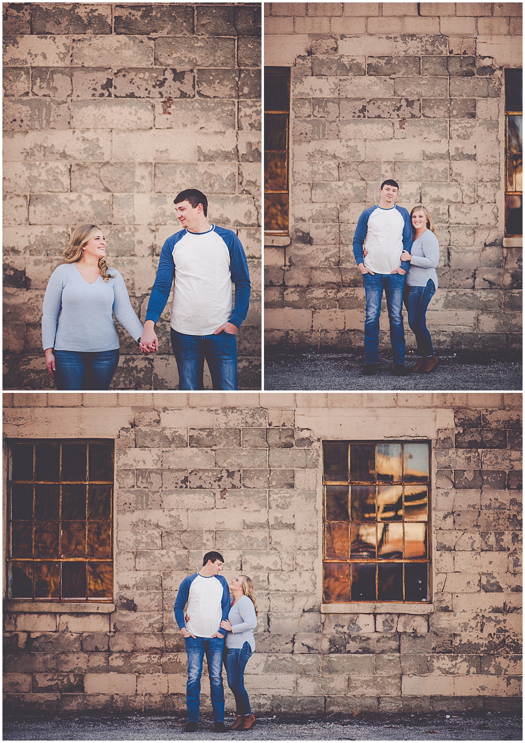 Downtown urban winter engagement photos in Springfield Illinois - Kara Evans Photographer Central Illinois and Chicagoland engagement photographer.