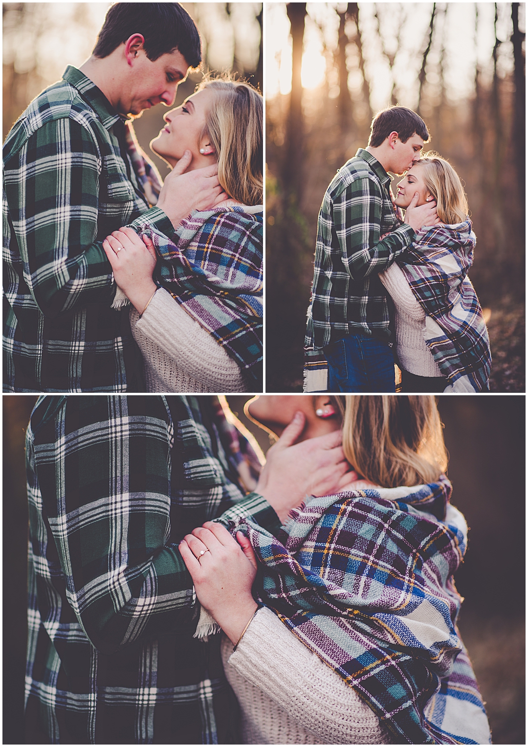 Lincoln Memorial Garden winter engagement photos in Springfield Illinois - Kara Evans Photographer Central Illinois and Chicagoland engagement photographer.