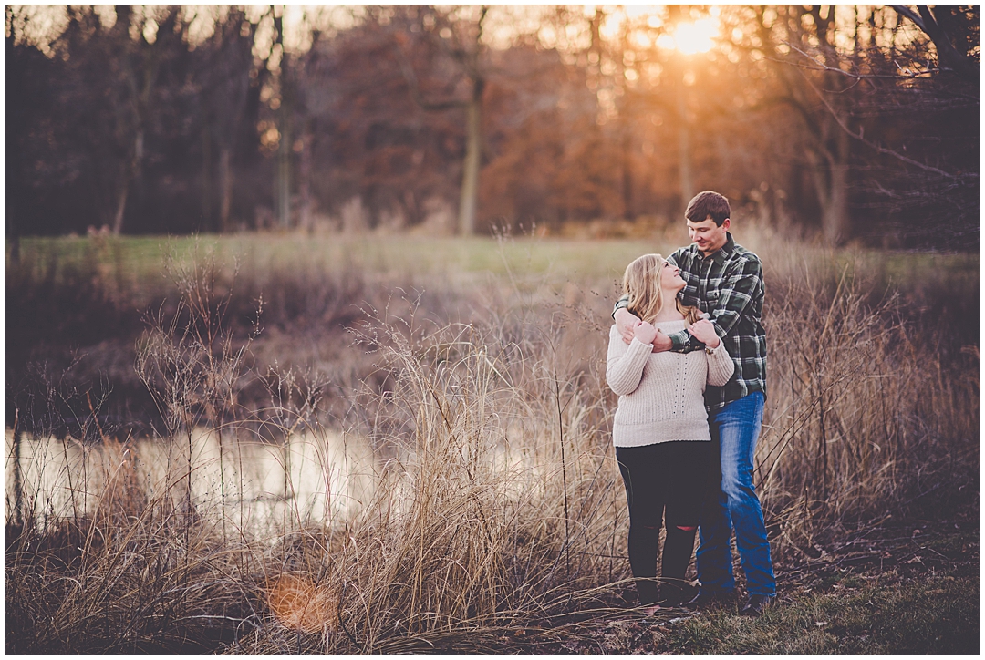 Lincoln Memorial Garden winter engagement photos in Springfield Illinois - Kara Evans Photographer Central Illinois and Chicagoland engagement photographer.