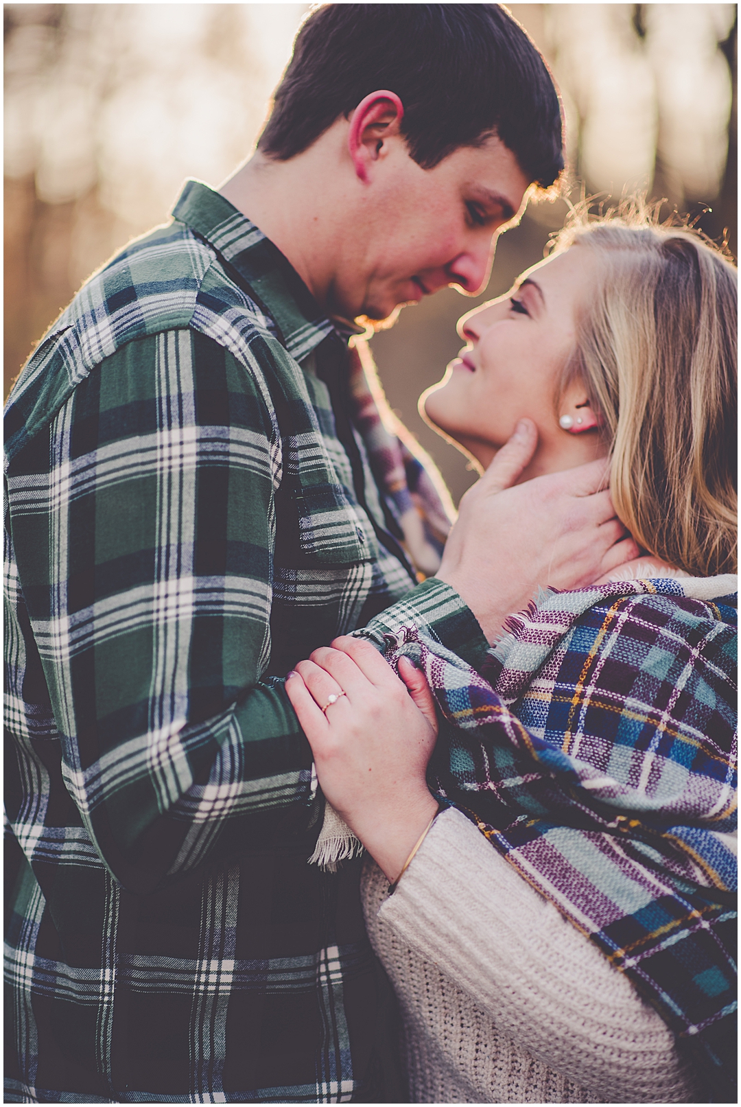 Lincoln Memorial Garden winter engagement photos in Springfield Illinois - Kara Evans Photographer Central Illinois and Chicagoland engagement photographer.