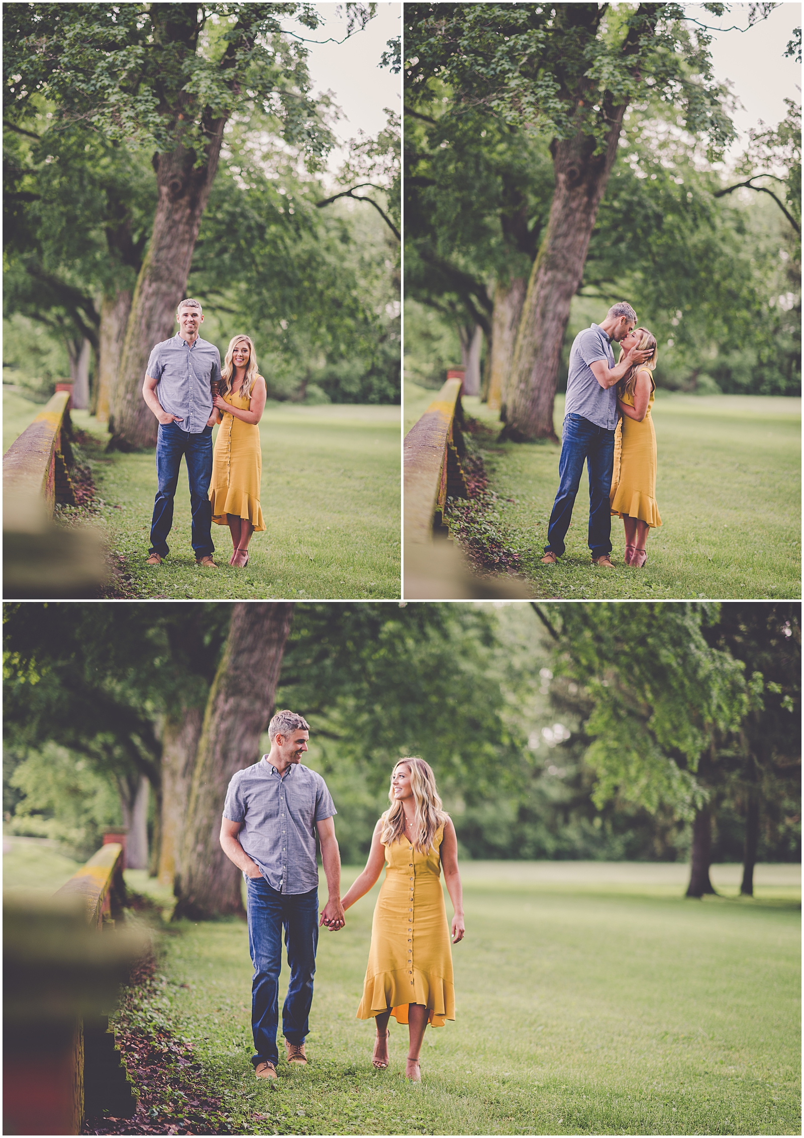 Spring Engagement Session in Milford, Illinois with Chicagoland wedding photographer Kara Evans Photographer.